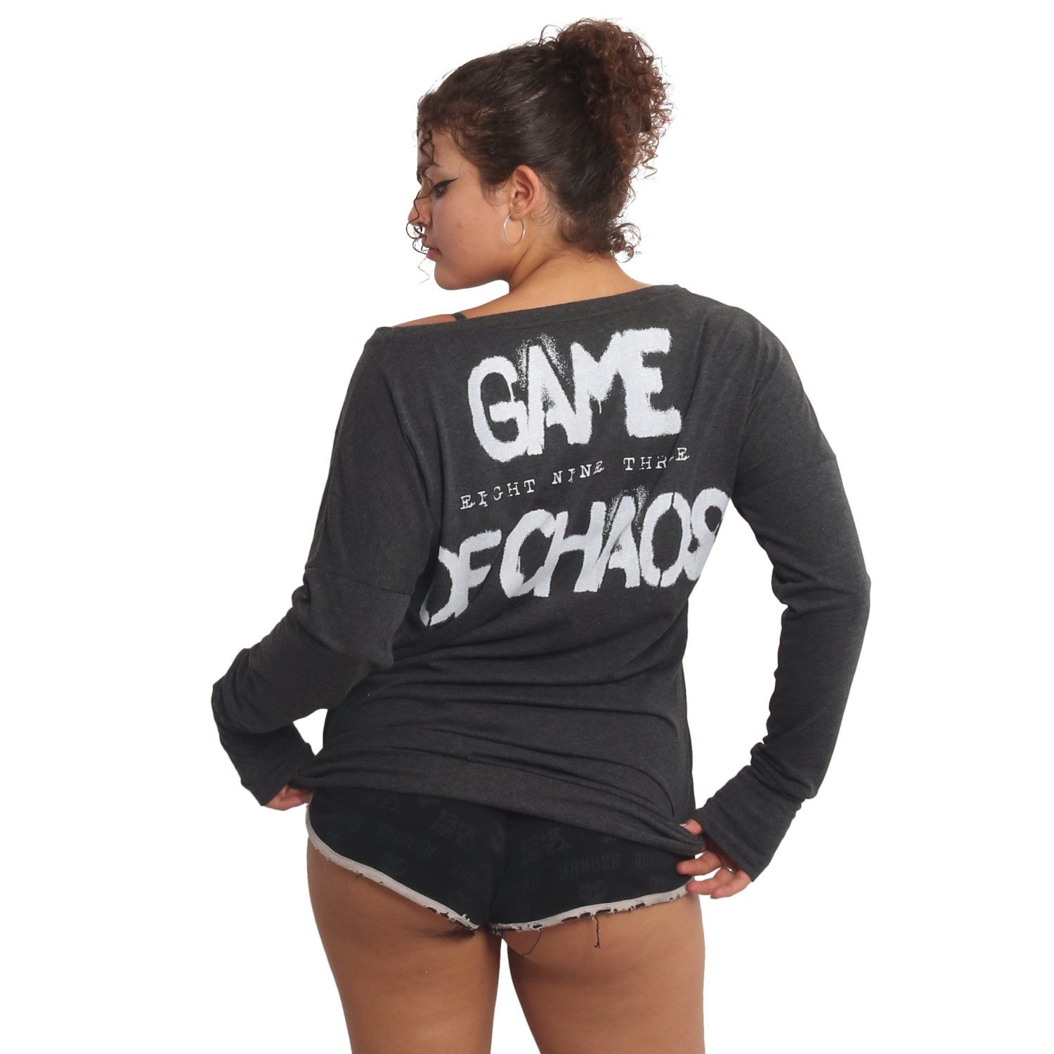 YAKUZA Langarmshirt Nun im Boyfriend Look