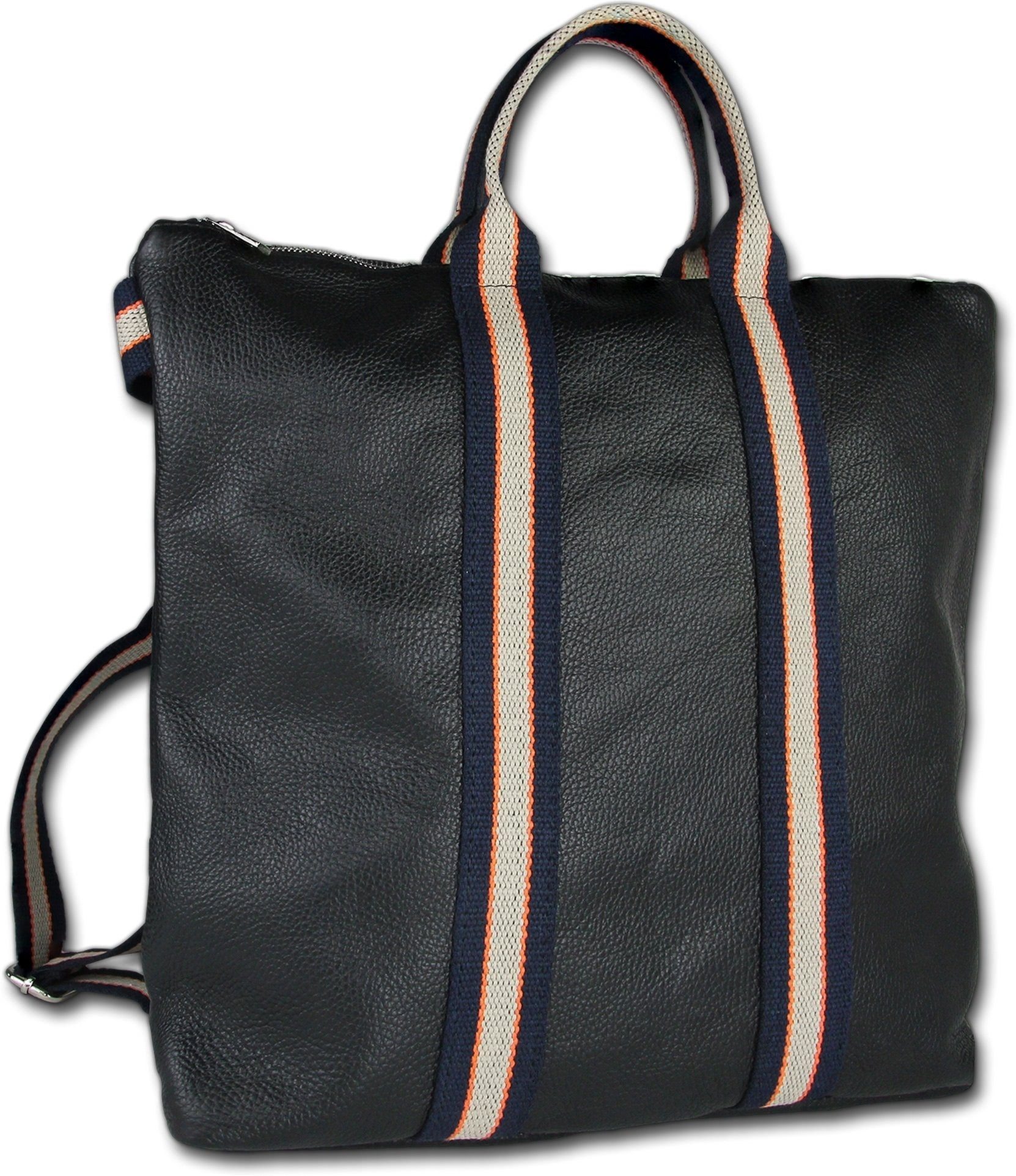 Toscanto Cityrucksack Toscanto Cityrucksack Freizeit (Cityrucksack), Damen Tasche Echtes Leder schwarz, blau, beige, Made-In Italy