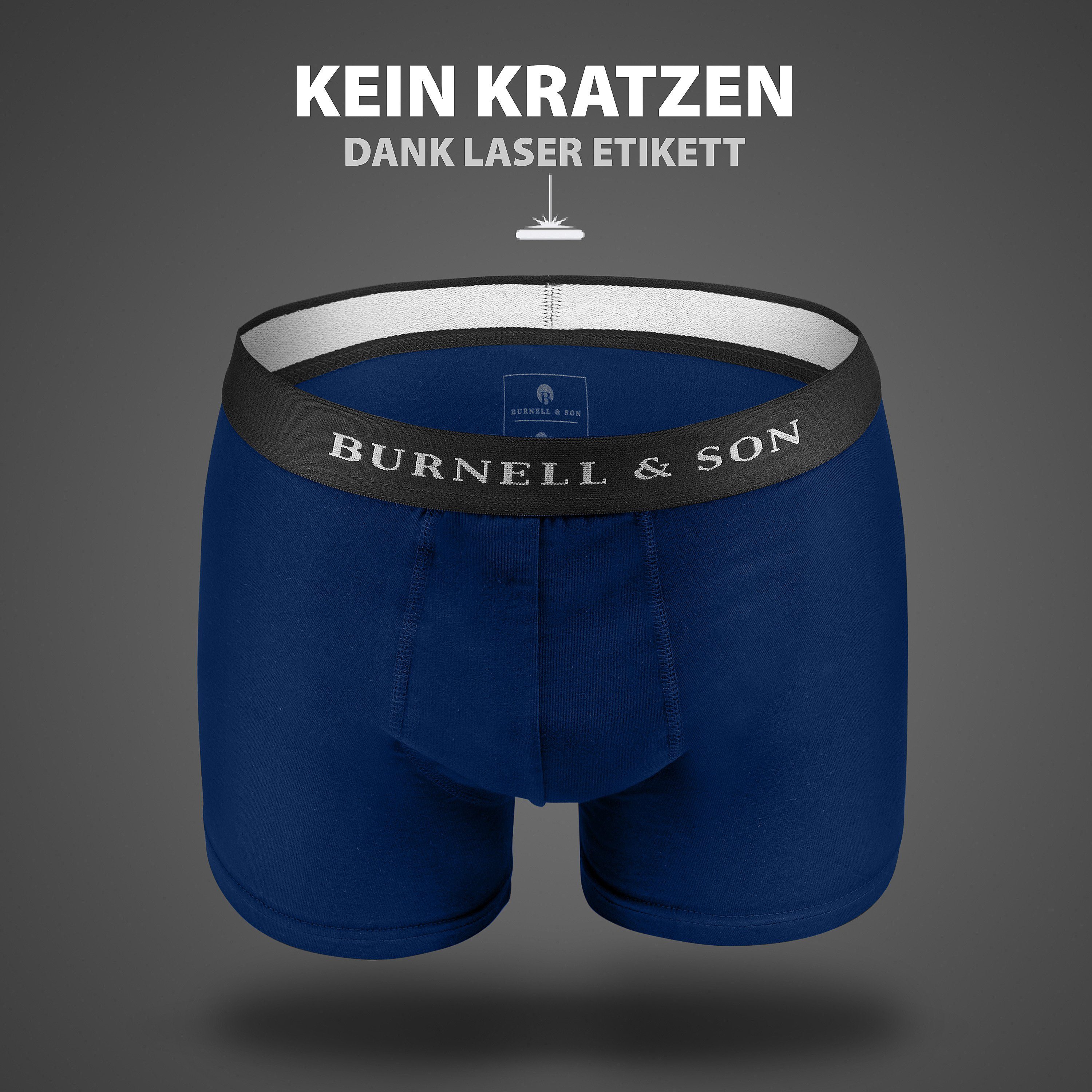 Wäsche/Bademode Boxershorts Burnell & Son Boxershorts Unterhosen aus Baumwolle für Herren Männer (6 Stück) mit Komfortbund