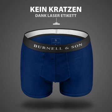 Burnell & Son Boxershorts Unterhosen aus Baumwolle für Herren Männer (Packung, Set, Spar-Pack, Spar-Packung, Spar-Set, 5-St., 5er-Pack) mit Komfortbund