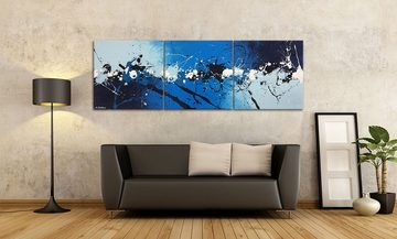 WandbilderXXL XXL-Wandbild Arctic Storm 210 x 70 cm, Abstraktes Gemälde, handgemaltes Unikat