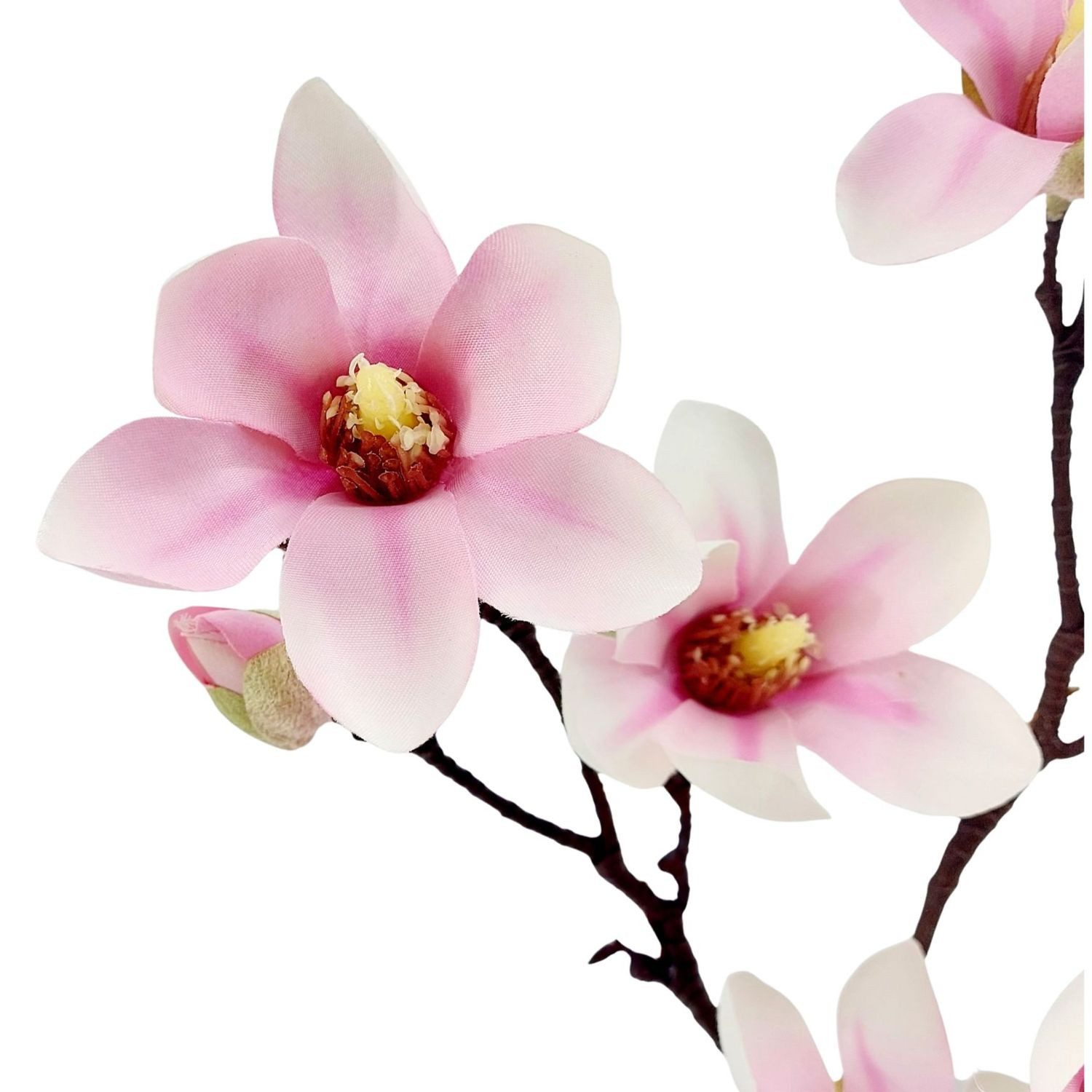 Kunstblume Blütenzweig Magnolie, Emerald, Höhe 65 cm, Farbe: Rosa