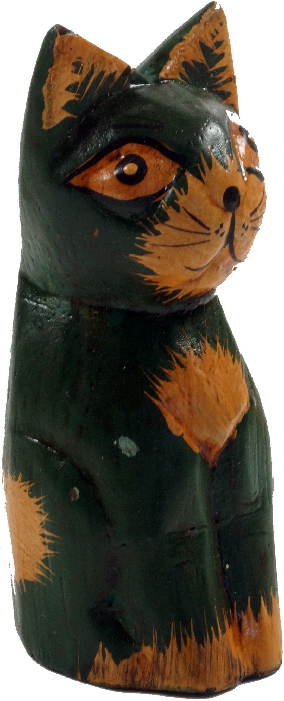 Guru-Shop Dekofigur Deko Katze, Holzkatze