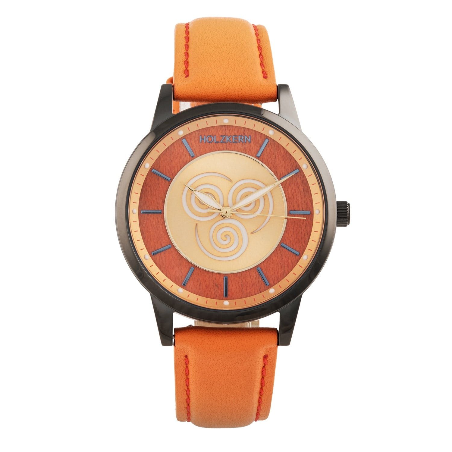 Holzkern Quarzuhr Armbanduhr Avatar™ Air Nomads Ahorn/Orange