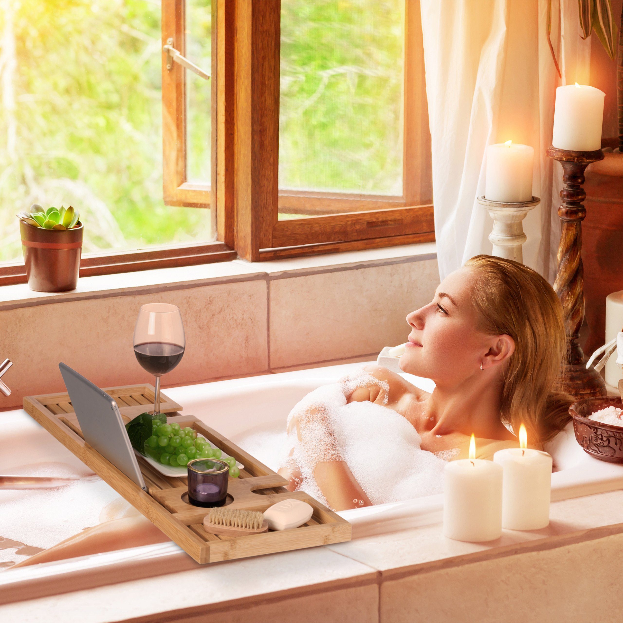 relaxdays Badewannenablage Bambus günstig online kaufen