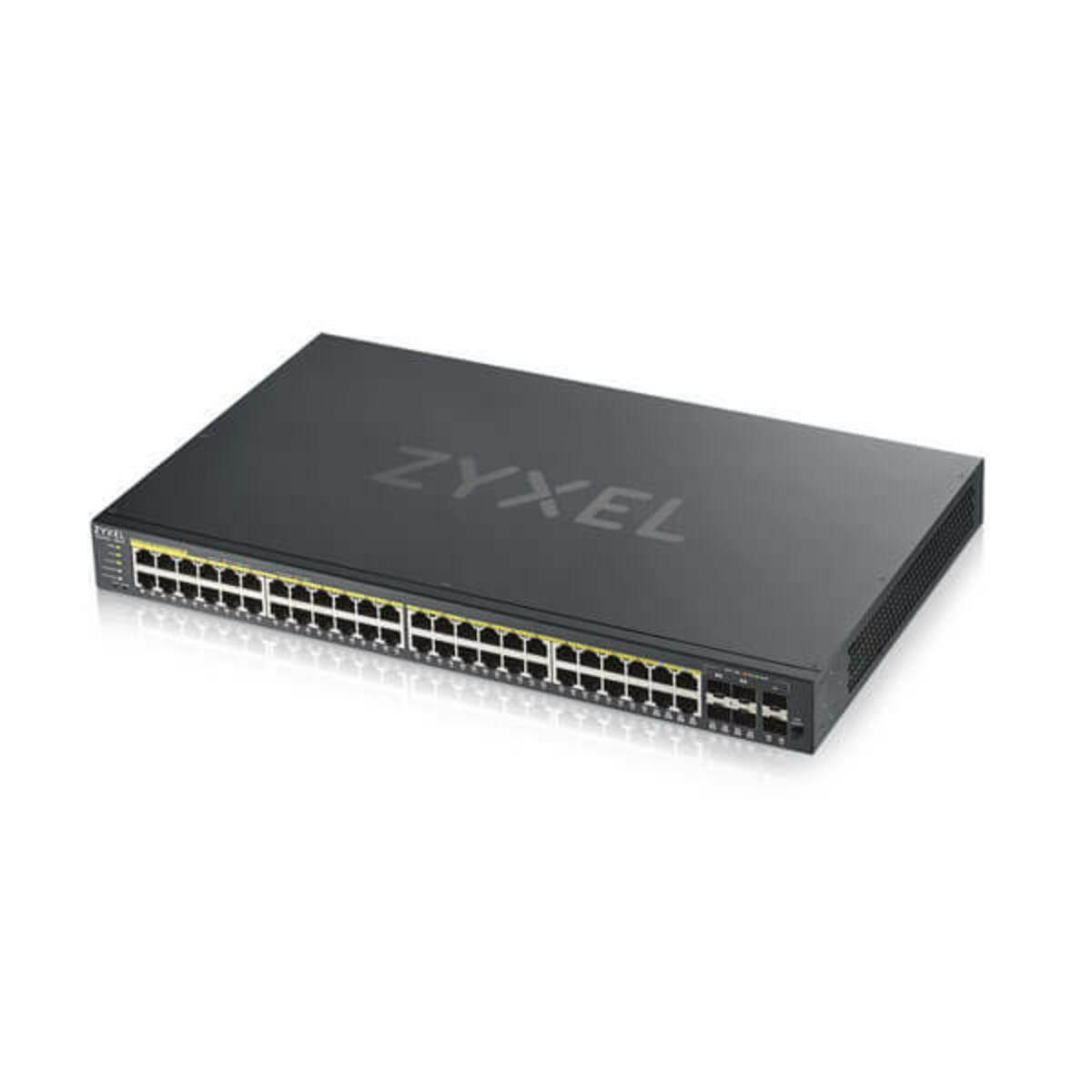 Serverschrank Zyxel 48-Ports GS1920 smart managed PoE+ Switch