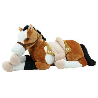 Sweety-Toys Kuscheltier Sweety Toys 6502 Kuscheltier LUCKY Pferd XXL Riesen Pferd liegend mit Sattel-BRAUN