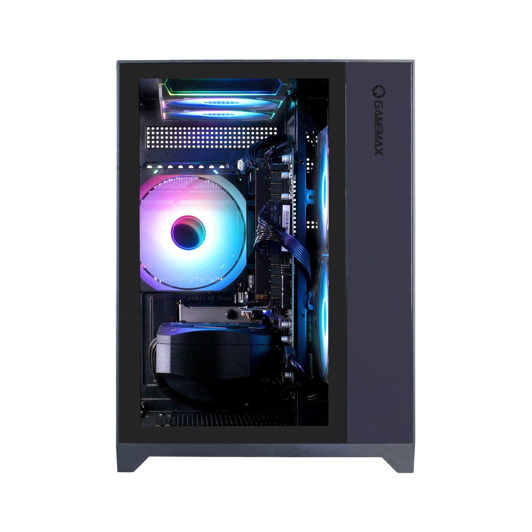 GAMEMAX Infinity Mini BK 7536 AMD Ryzen 5 7500F RTX 5060 32GB DDR5 1TB SSD Gaming-PC (AMD Ryzen 5 7500F, RTX 5060, 32 GB RAM, 1000 GB SSD, Luftkühlung aktiv, Windows 11, DDR5 RAM)