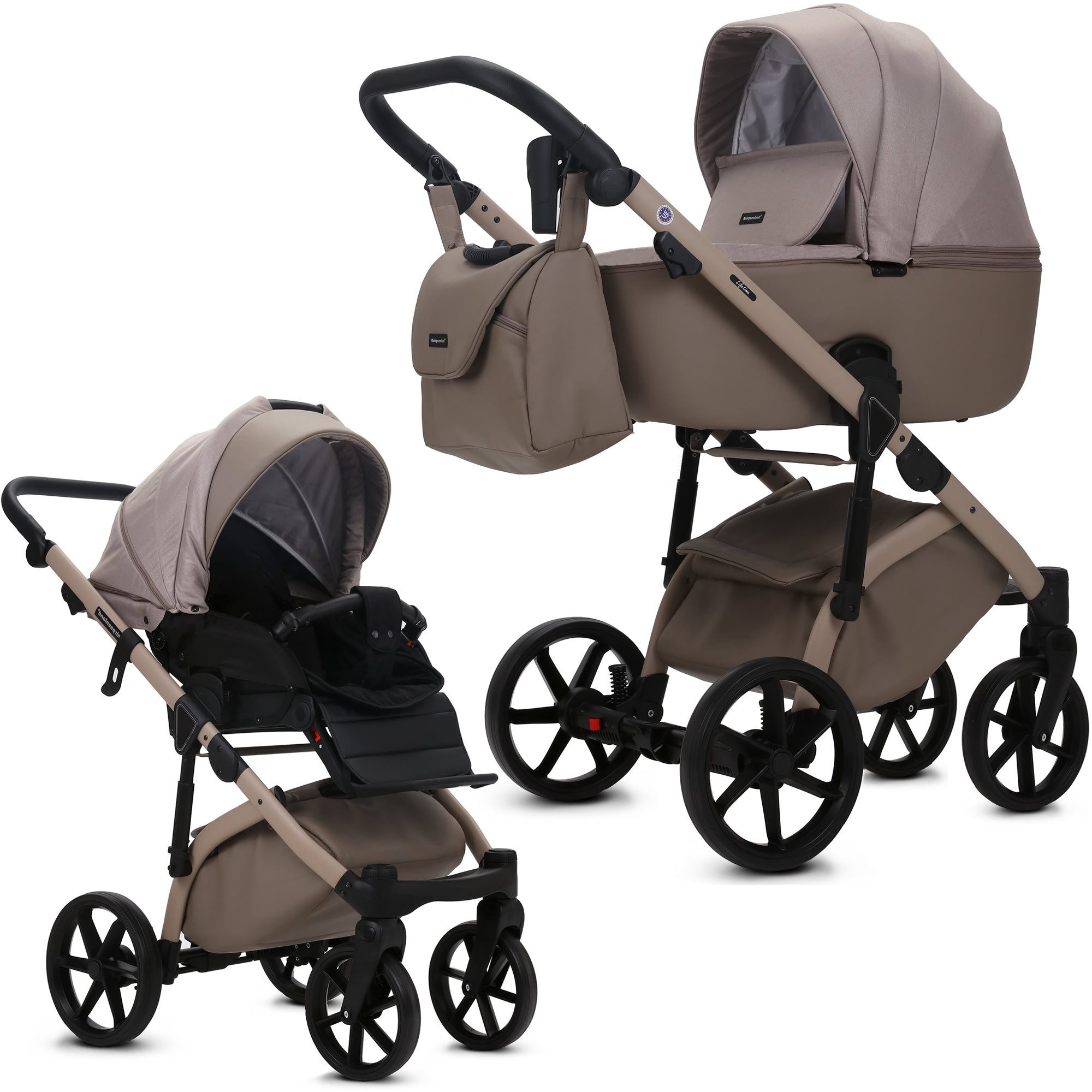 Kombi-Kinderwagen Lifetime 2.0 inkl. Sportsitz, Wickeltasche, viel Zubehör 2in1