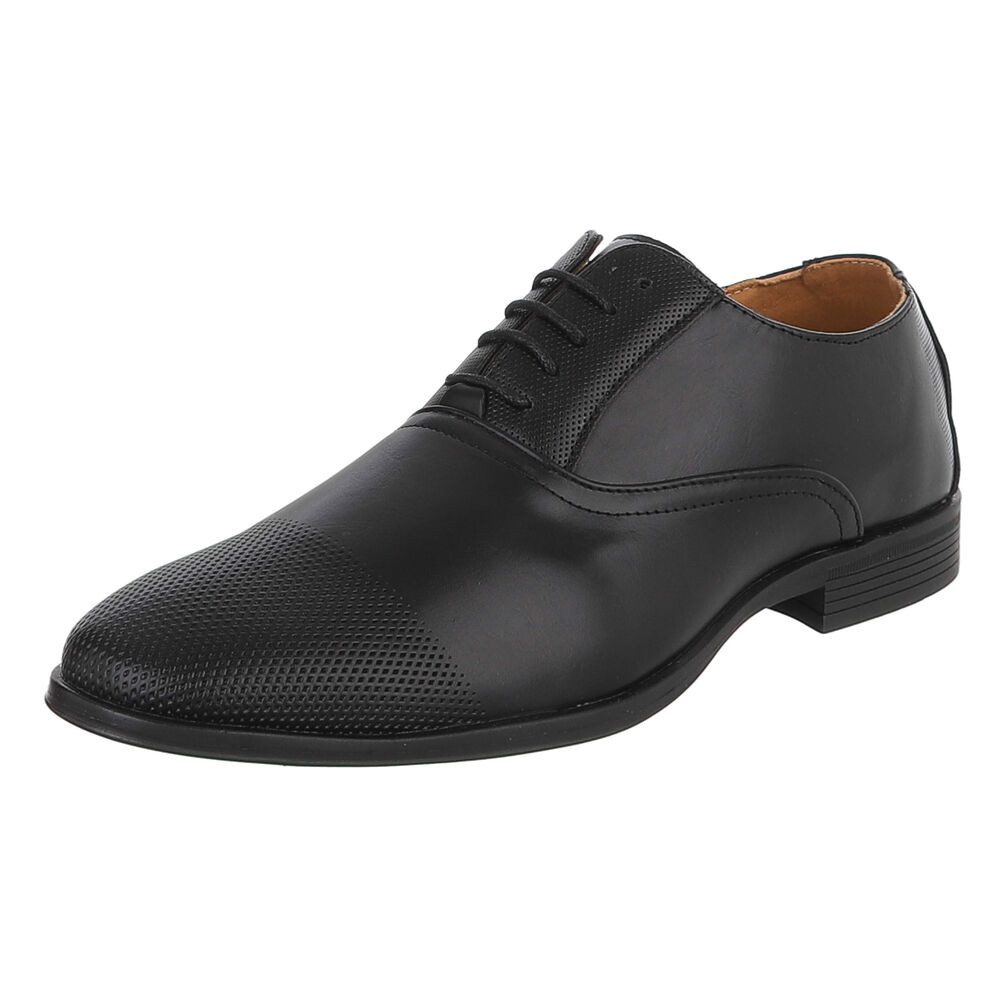 Coolwalk Herrenschnürschuh Derby in Lederoptik elegant Schnürschuh (92009981) Blockabsatz Business-Schuhe in Schwarz