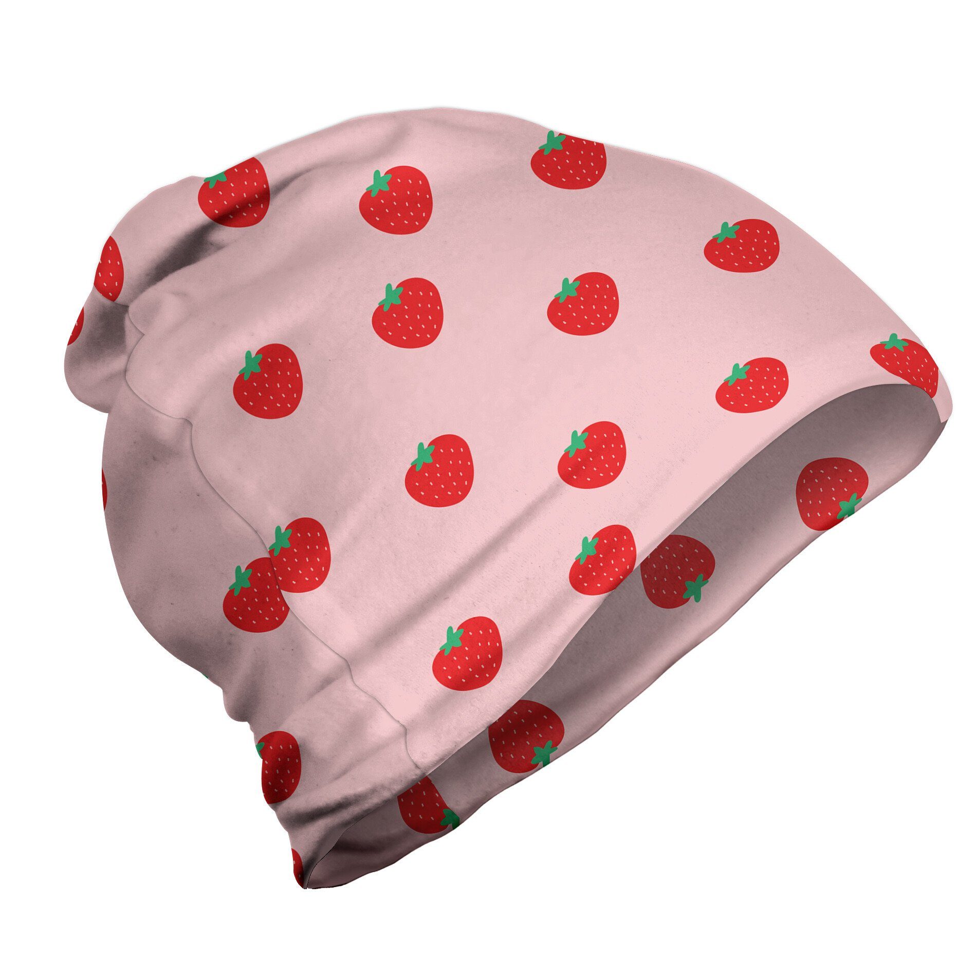 Abakuhaus Beanie Wandern im Freien Erdbeere Cartoon-Sommer-Früchte