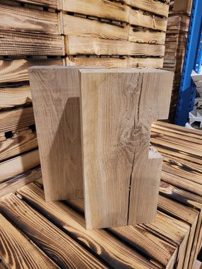 Kistenkolli Altes Land Allzweckkiste Holzbohle Eiche (gebraucht massiv) mit Gebrauchspuren 39x19x9cm