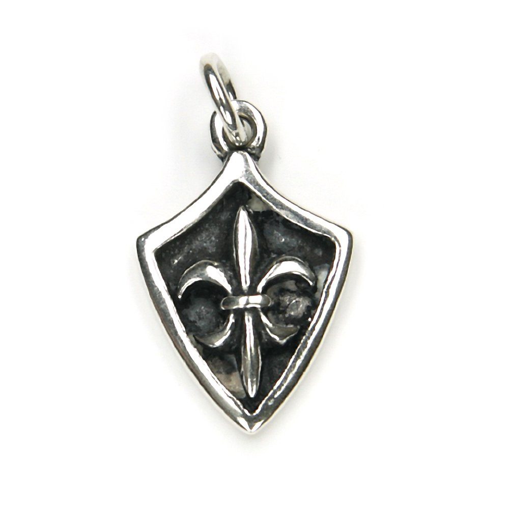 NKlaus Kettenanhänger Kettenanhänger Mittelalterlilie Fleur de Lys 925, 925 Sterling Silber Silberschmuck für Damen