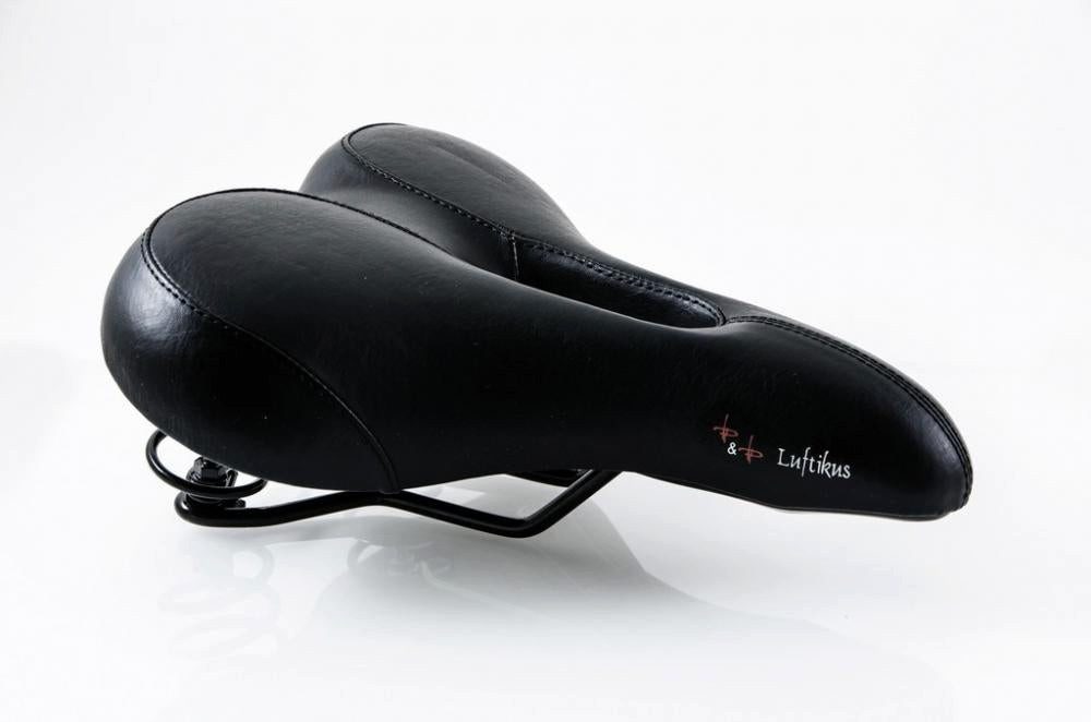 P&P Bequemsattel Fahrradsattel P&P Bequemsattel Luftikus 608 schwarz, Uni, 280x217mm