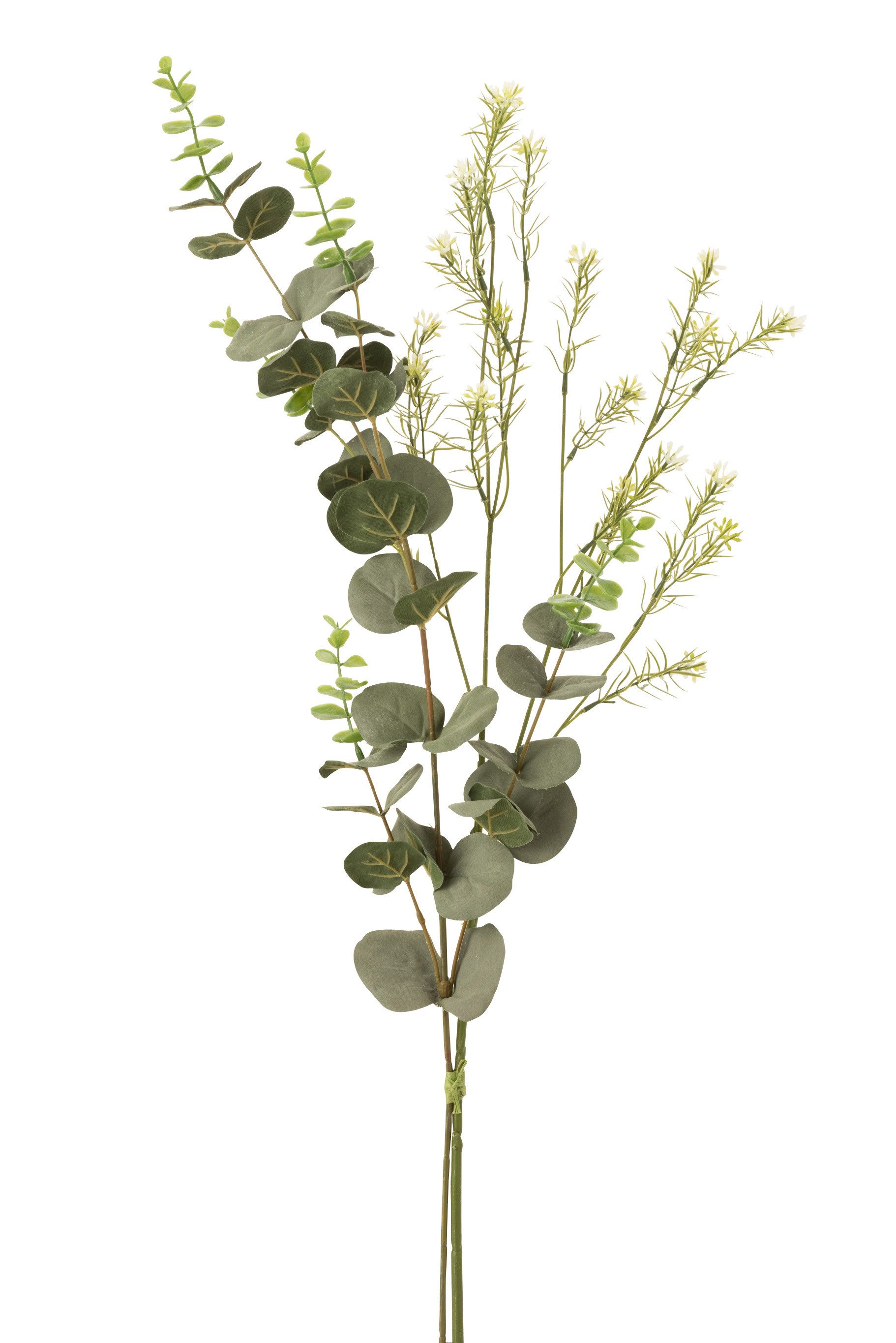 Kunstblume Blumenstrauß Mix Äste Plastik Grün, J-line