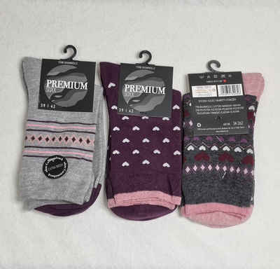 Toker Collection® Komfortsocken Damen Socken extra weich, ohne Gummidruck 3er Pack,verschiedene Muster (Packung, 3 Paar) atmungsaktiv