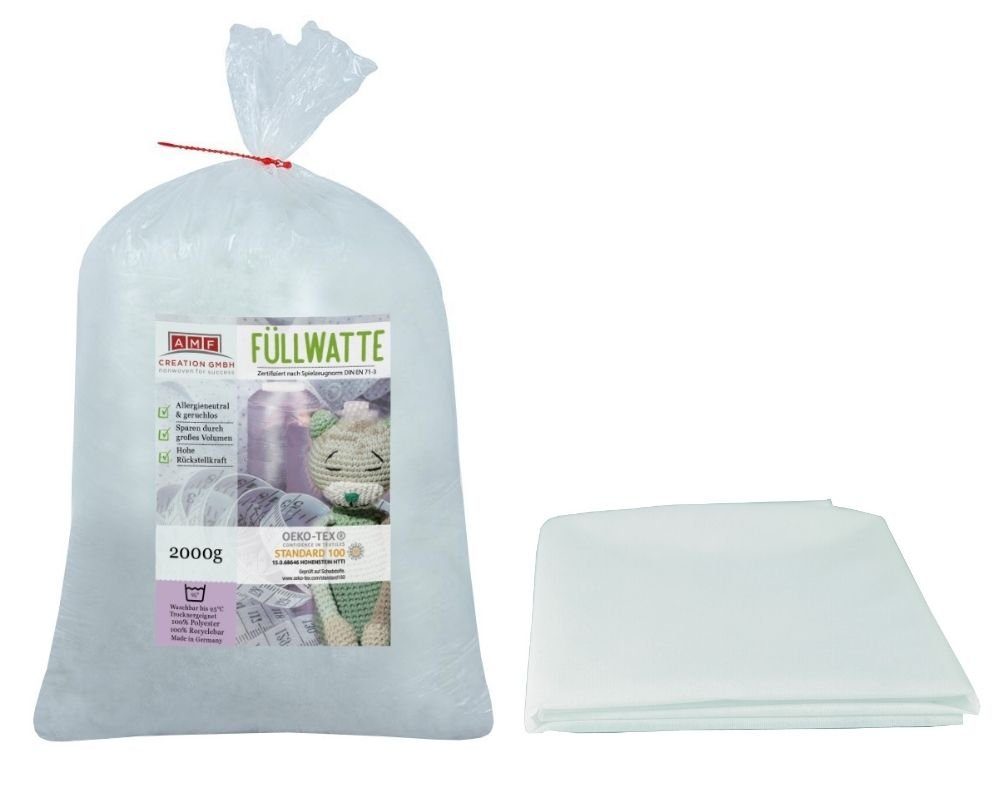 AMF Life Kissenfüllung Füllwatte, waschbar bis 95 Grad, zertifizierte Qualität, hohe Rückstellkraft, in der Waschmaschine bis zu 95° Grad waschbar