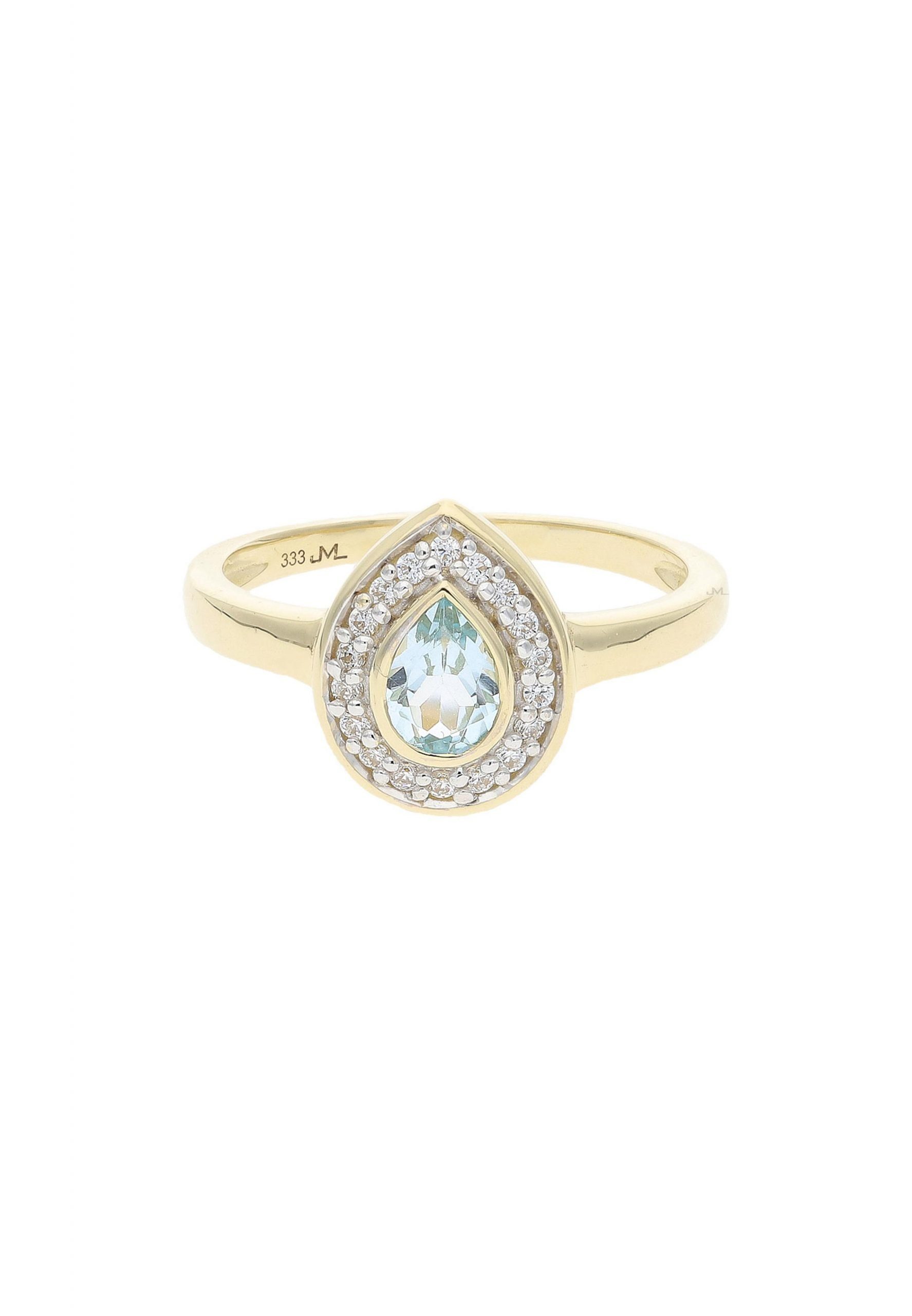 Damen Schmuck JuwelmaLux Goldring Ring Gold mit Zirkonia und Blautopas (1-tlg), Damen Ring Gold 333/000, inkl. Schmuckschachtel