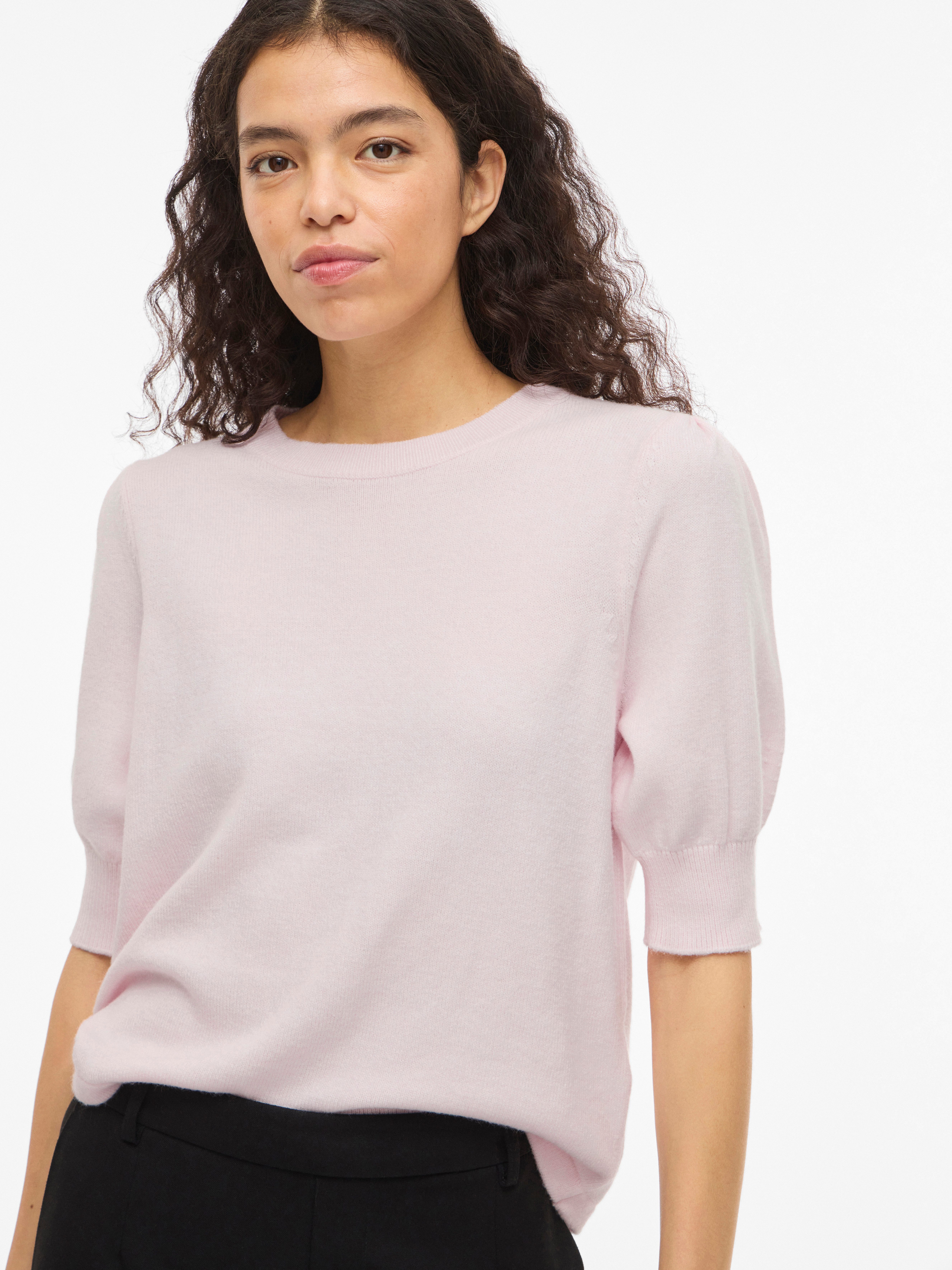 Vila Strickpullover VIRIL 2/4 SLEEVE O-NECK KNIT TOP - NOOS
