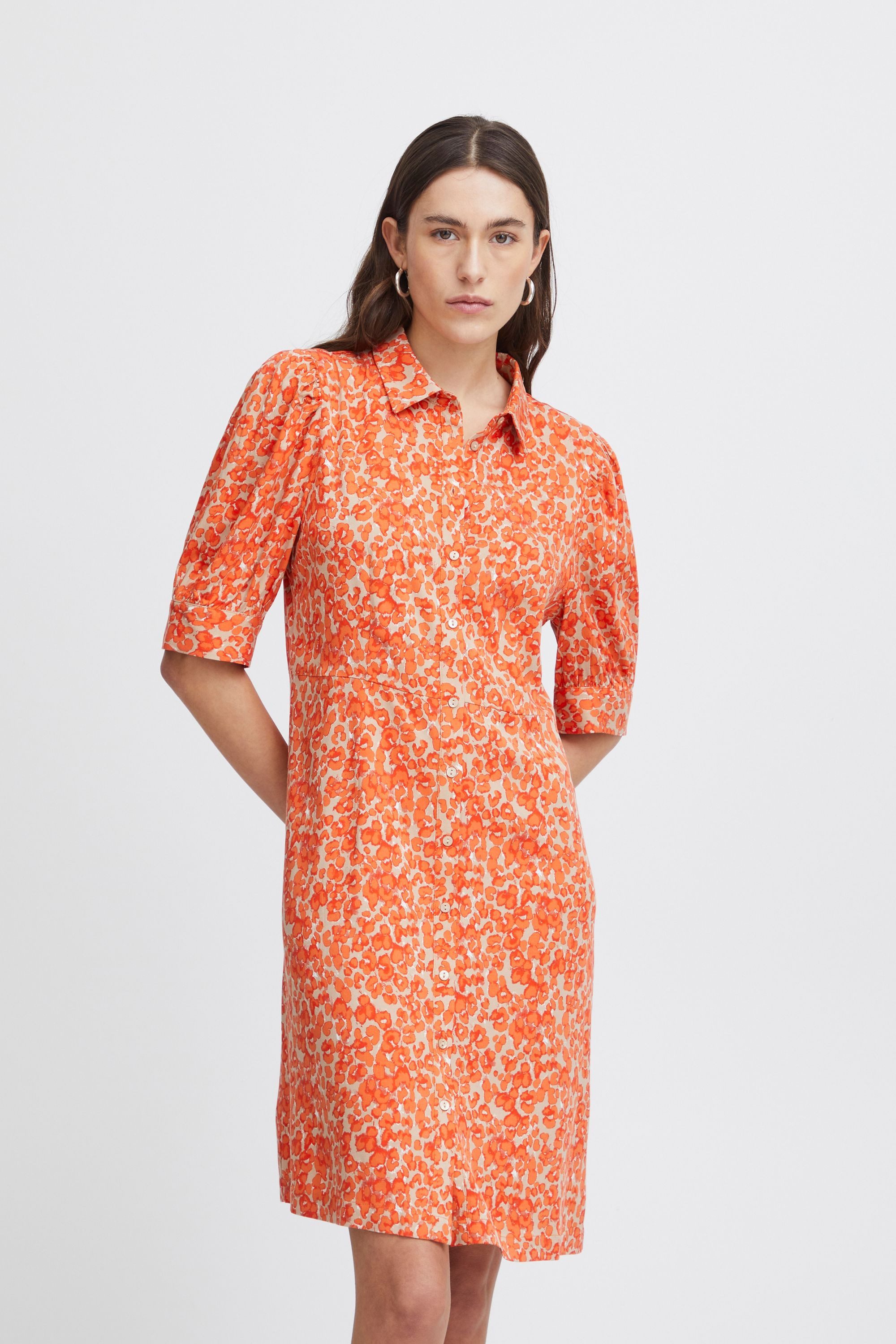 Ichi Blusenkleid IHAYA DR2 Luftiges Midi-Kleid günstig online kaufen