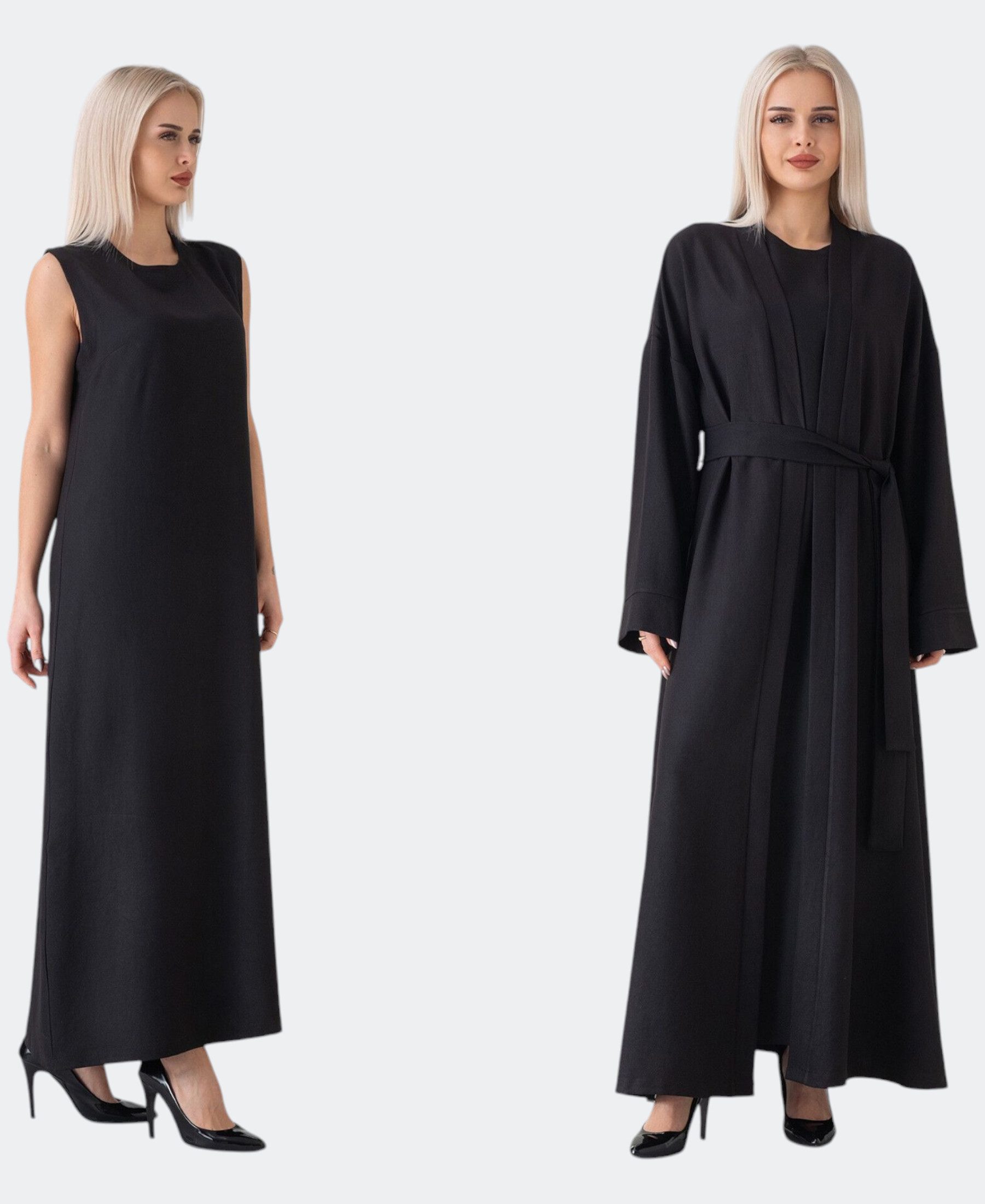 fashionshowcase Unterkleid Damen Set mit Kimono – elegant, lang, Modest Fas günstig online kaufen