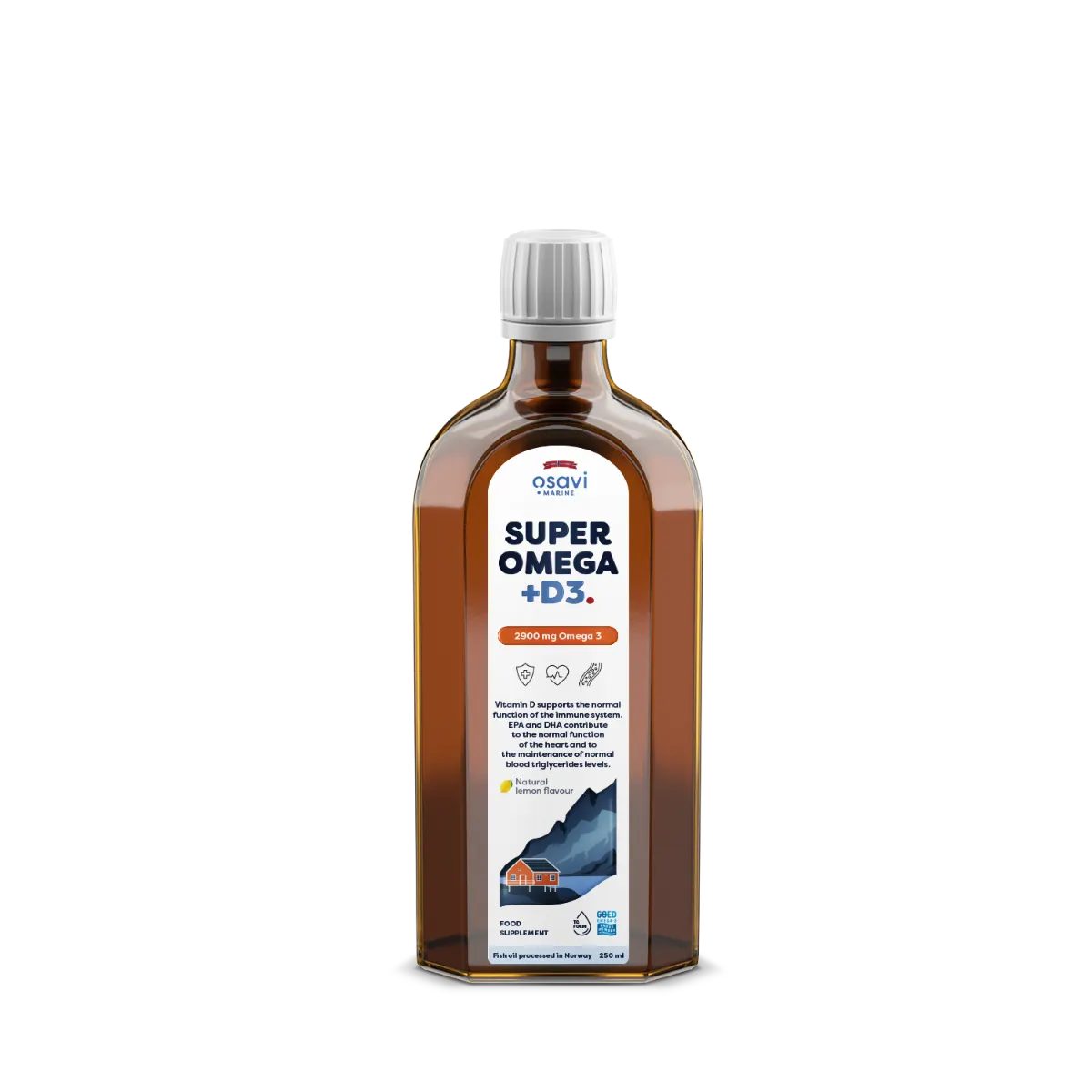 Osavi Osavi Super Omega + D3, 2900 Omega 3 (Lemon) - 250ml Flüssigkeit, 250.0 ml