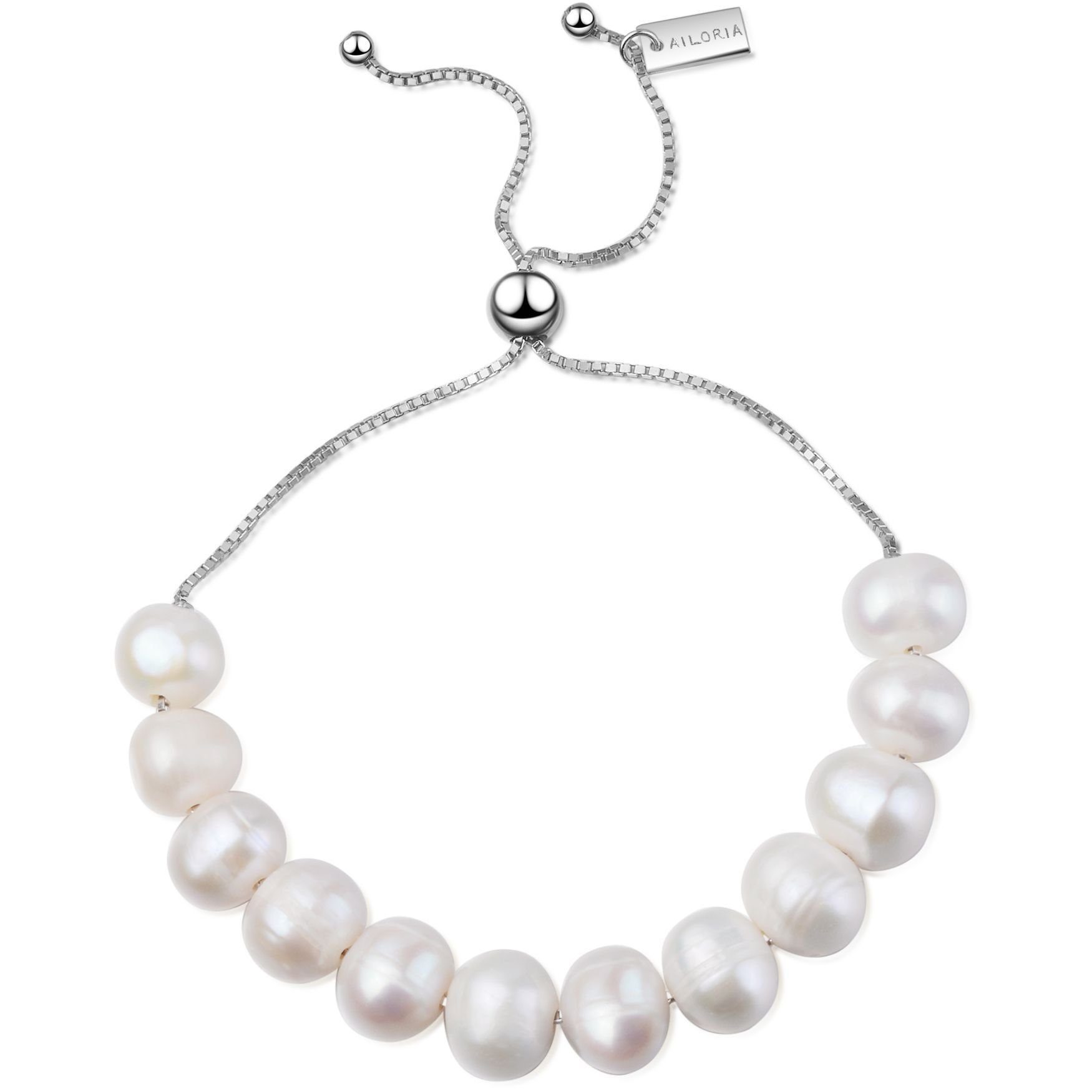AILORIA Armband MICHIRU armband silber/weiße perle, Armband Silber/weiße Perle