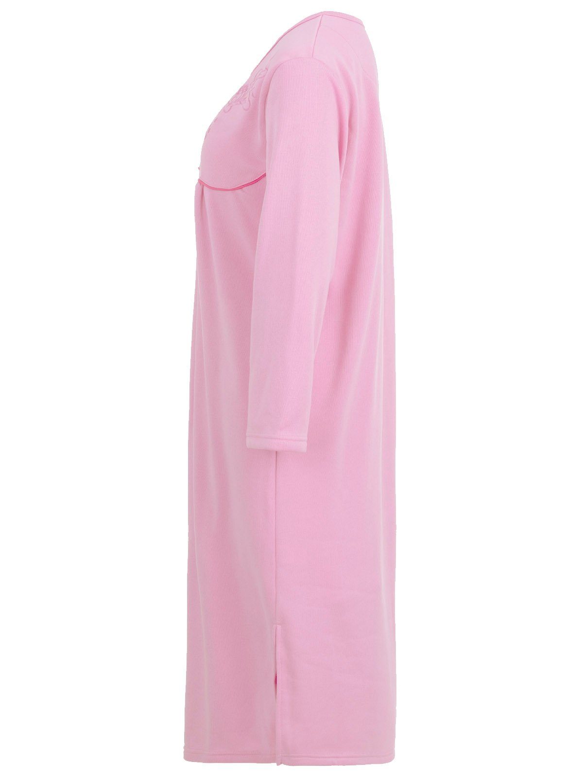 pink uni mit Nachthemd Thermo zeitlos Stickerei Nachthemd -