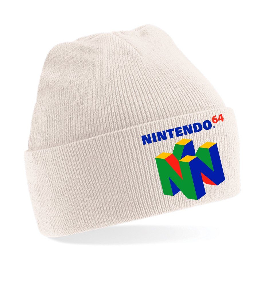 Mütze Beanie Brownie & Mario Blondie Beige Unisex Super Erwachsenen Konsole Nintendo 64 Luigi