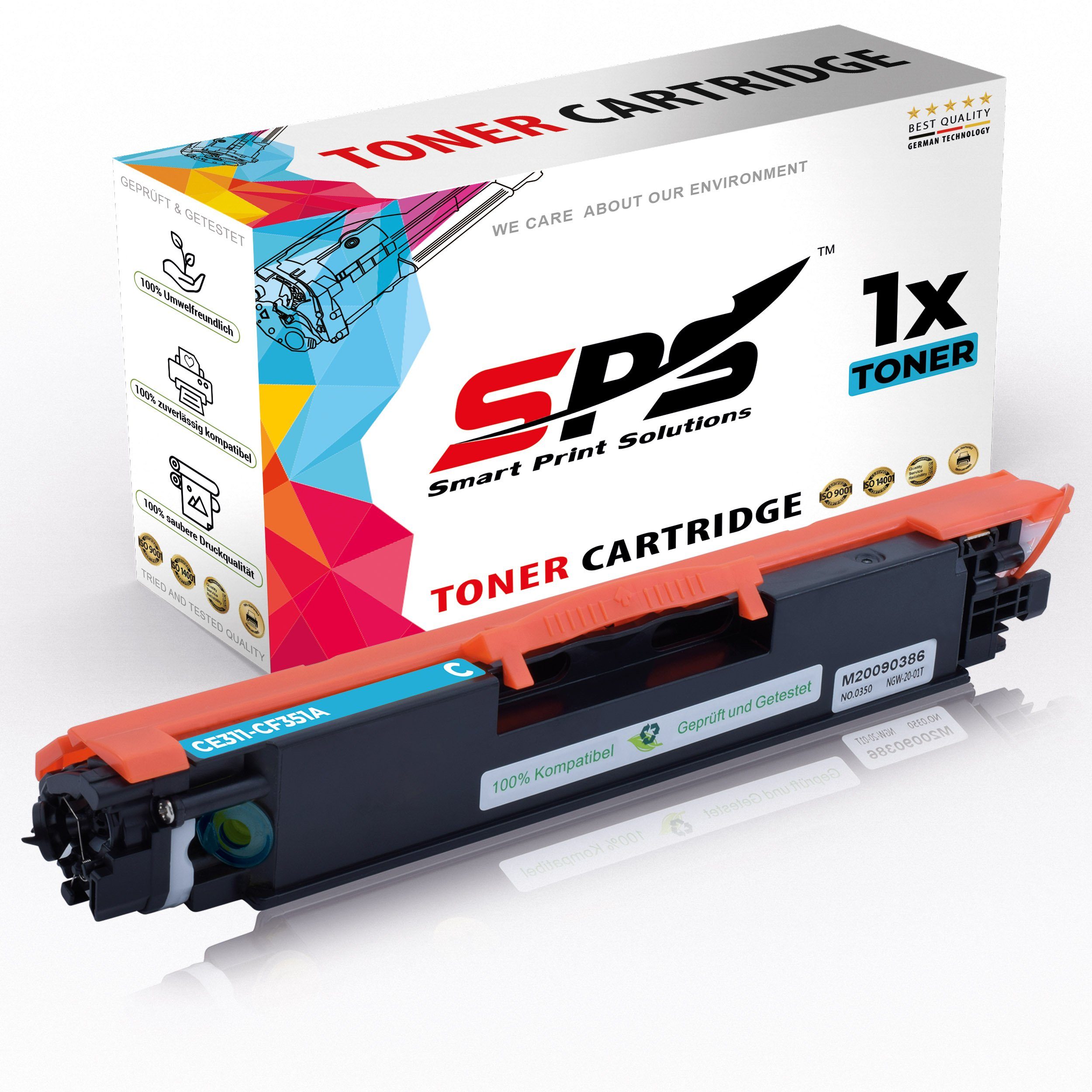 SPS Tonerkartusche Kompatibel für HP Laserjet Pro MFP M176 130A CF351, (1er Pack, 1 x Toner (Für HP CF351A Cyan)