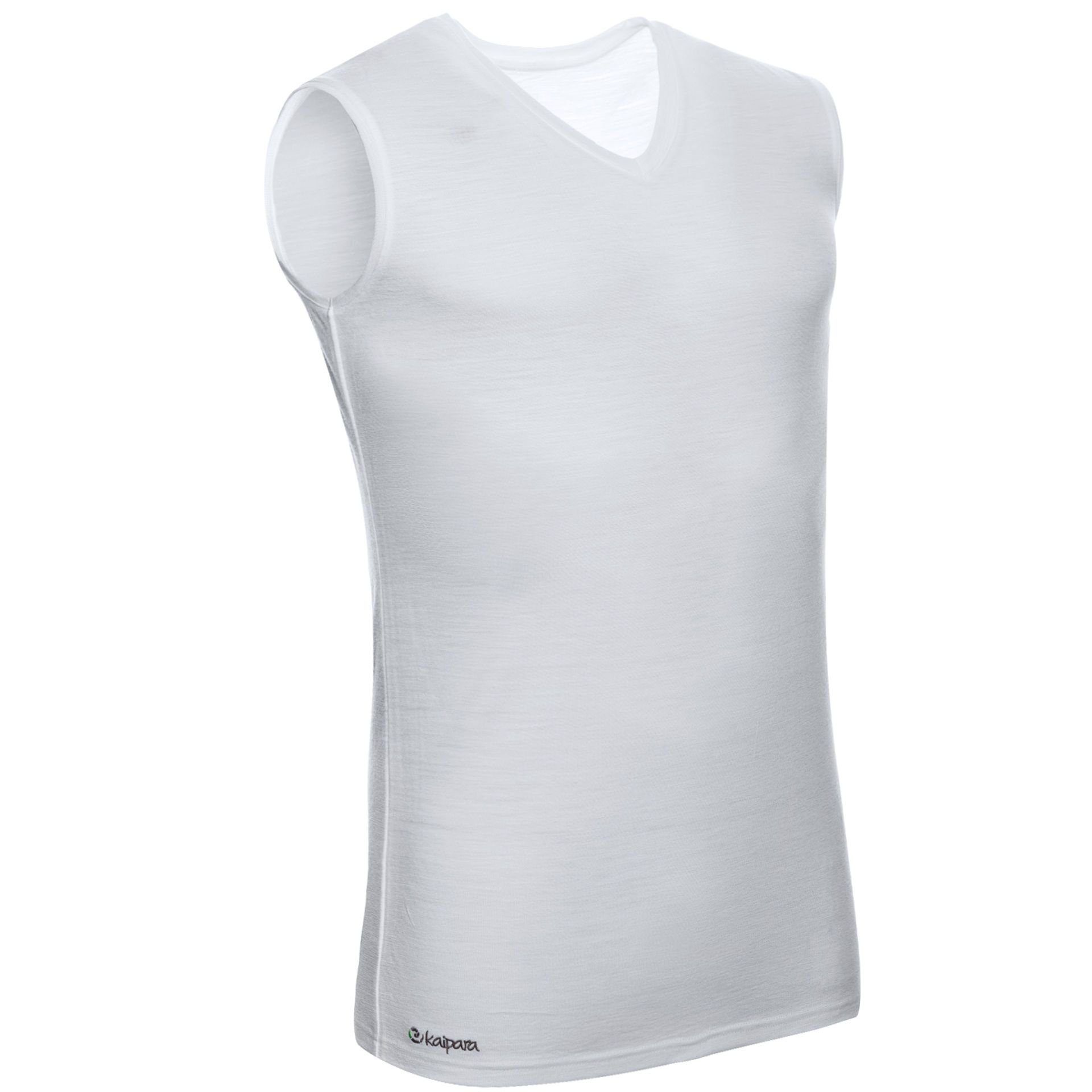 Merino Unterhemd reiner Sportswear in Kaipara Merinowolle Unterhemd Slimfit aus Made - ärmelloses Off-White (1-St) V-Neck Germany 150 Herren Merino