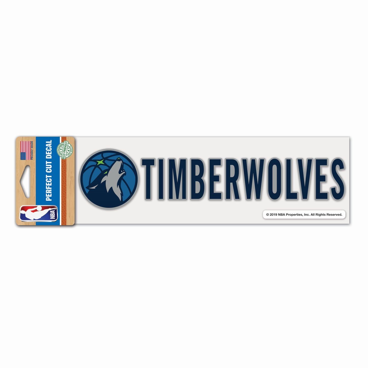 Aufkleber Cut NBA Minnesota WinCraft Perfect Timberw Wanddekoobjekt 8x25cm