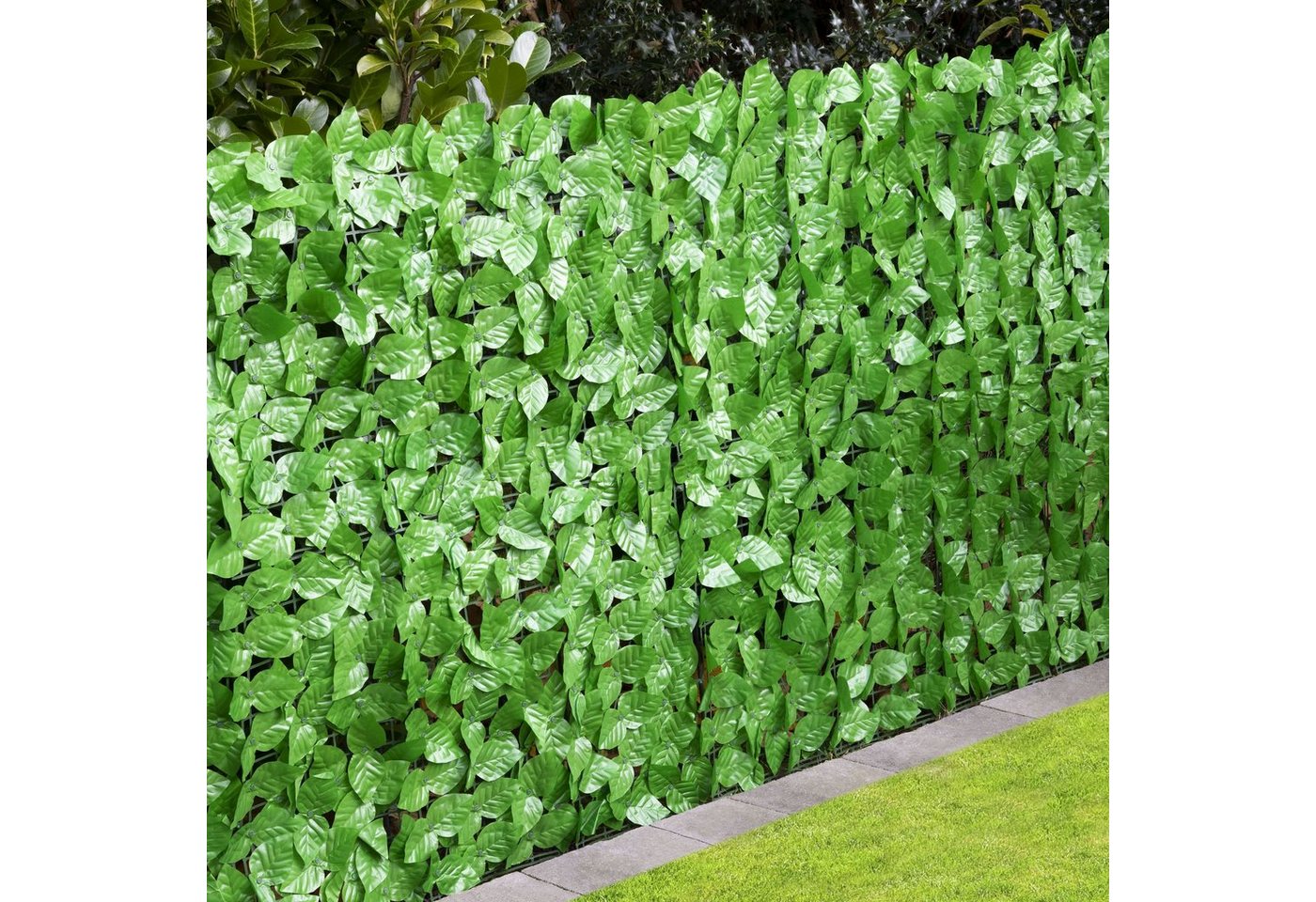 Thumbnail - Spetebo Balkonsichtschutz Sichtschutzhecke Blätterwand - 300 x 100 cm (Packung, 1-St., Sichtschutz in Blätter-Optik) Sic...