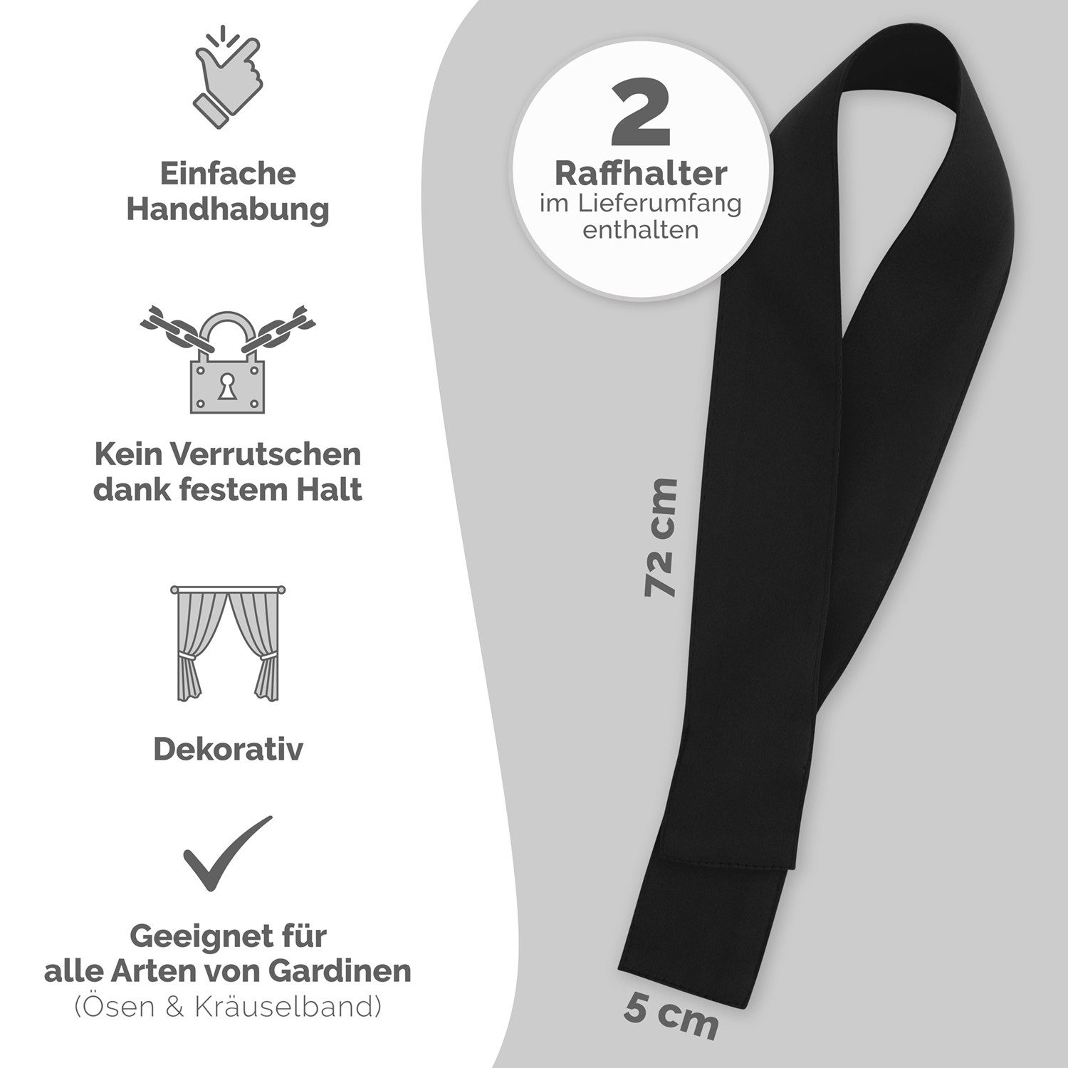 Blumtal Raffhalter Raffhalter für Vorhänge 2er-Set, günstig online kaufen