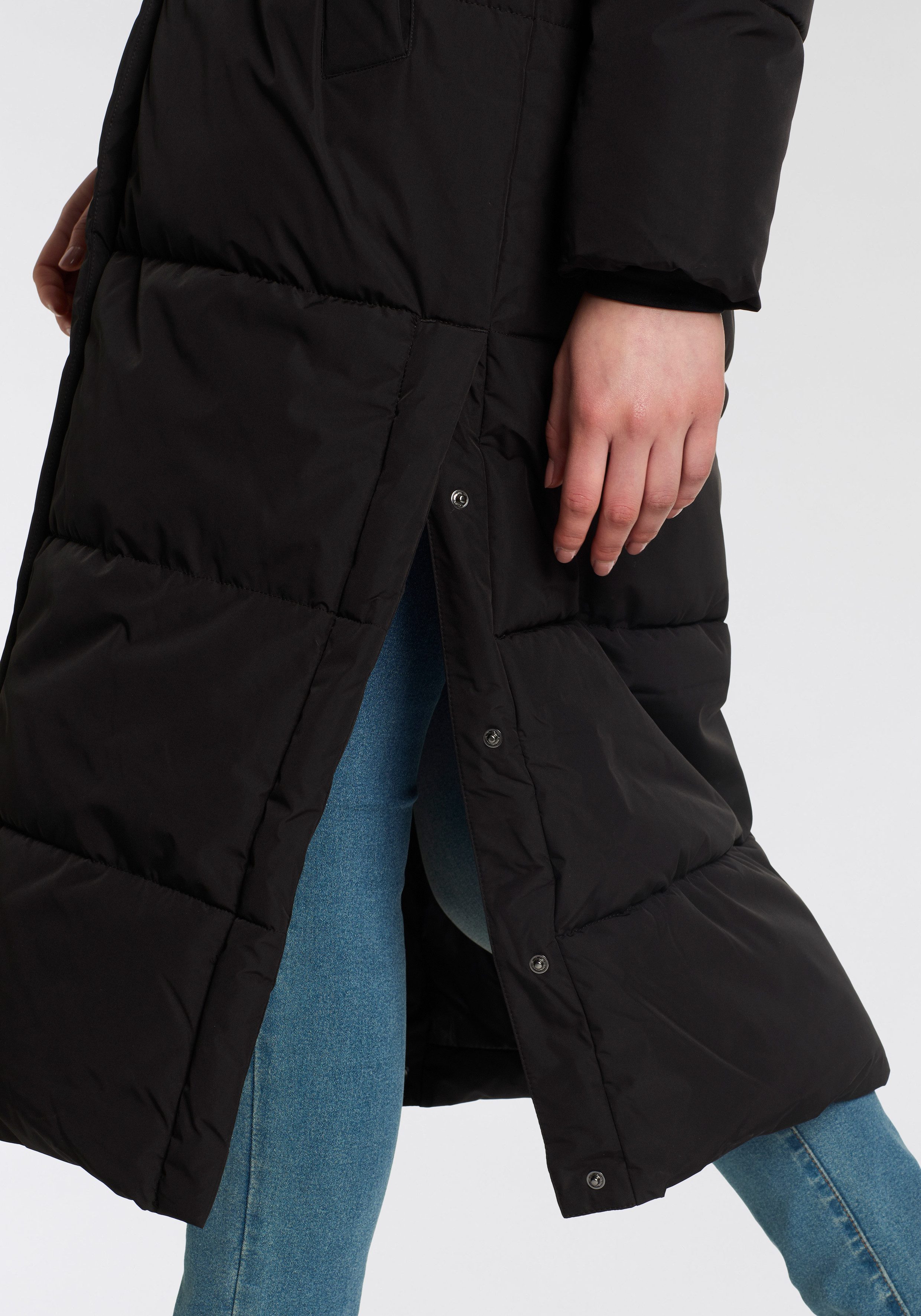 Icepeak Steppmantel ADDIA mit Kapuze, knielange Form, Basic-Passform
