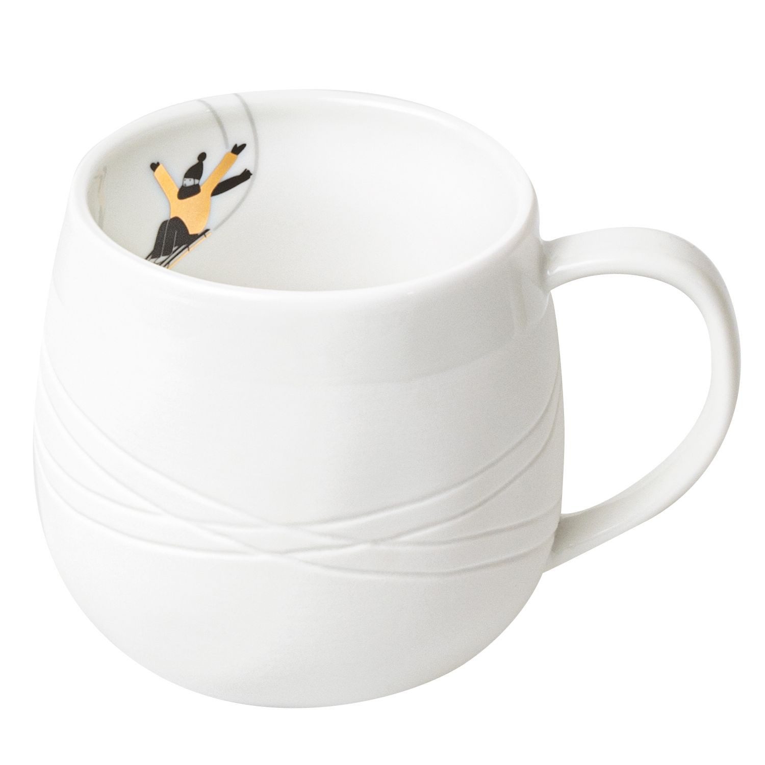 Räder Design Tasse Schneetag Schlitten Fahren, Porzellan