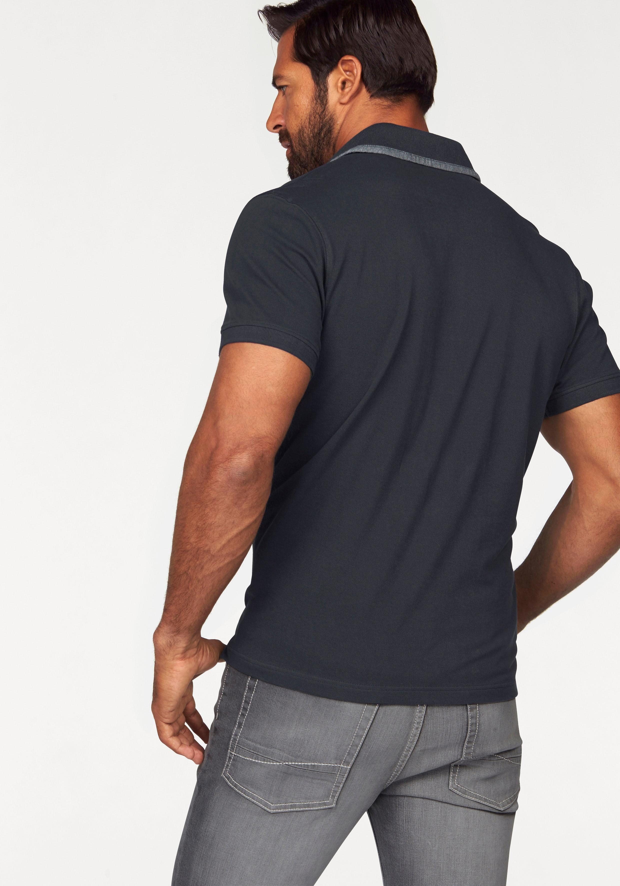 Arizona Poloshirt Kurzarm, mit Rippbündchen, Polokragen günstig online kaufen