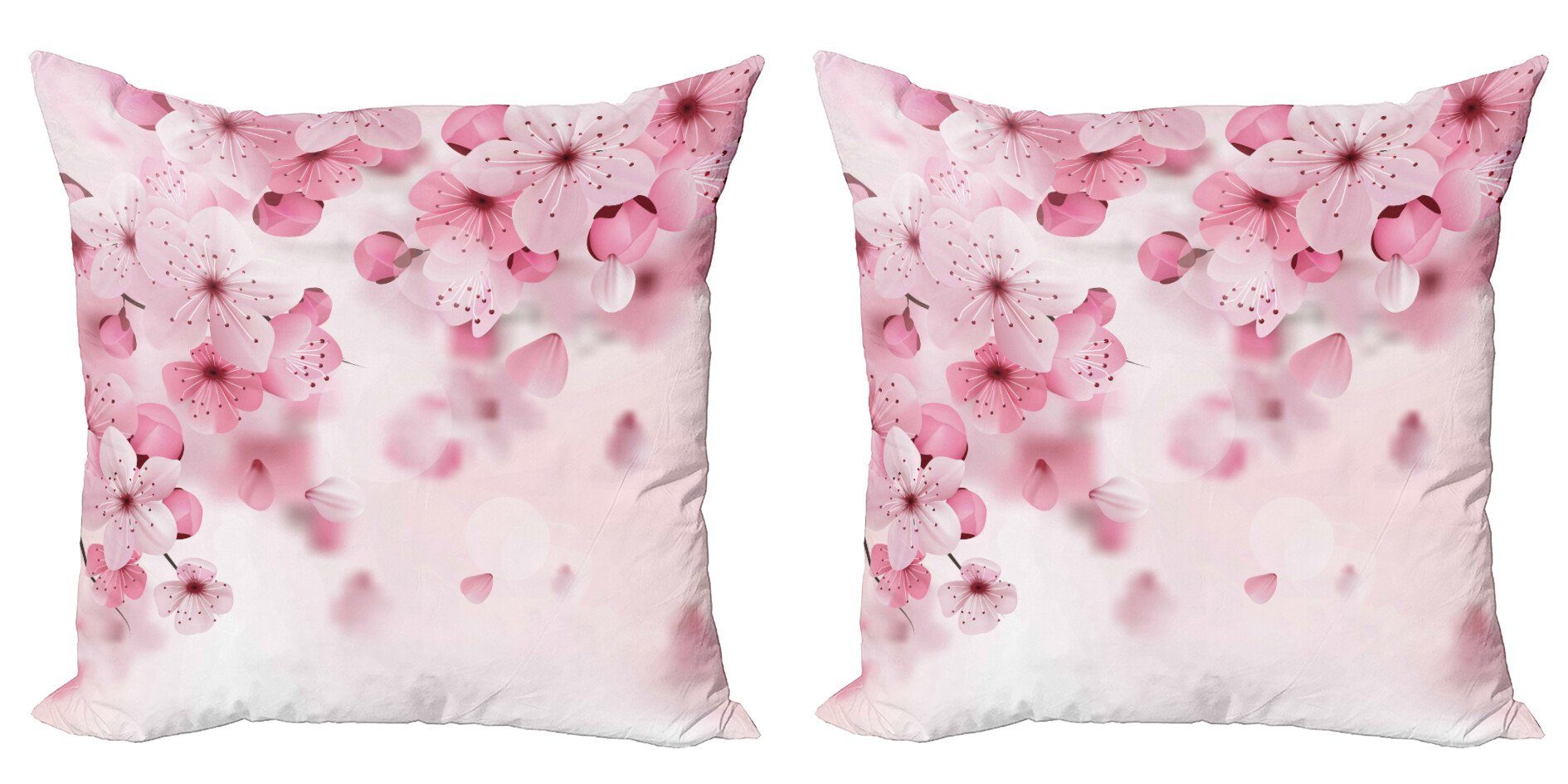 Kissenbezüge Modern Stück), Accent Digitaldruck, Doppelseitiger Sakura japanisch (2 Blumen Abakuhaus Eastern
