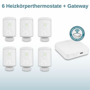 fontastic Heizkörperthermostat WLAN Smart Home Paket Heizen, 6 Stück, (RA RAV RAVL)