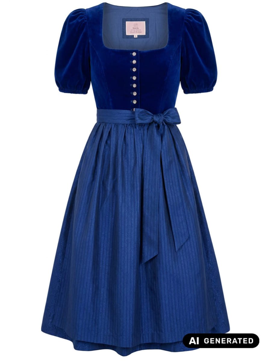 MarJo Dirndl Dirndl Ellerbach 75cm Länge azur