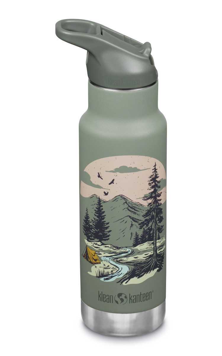 Klean Kanteen Trinkflasche Edelstahl Isolierflasche Kid Classic 355ml Flip Sport Cap Mountain