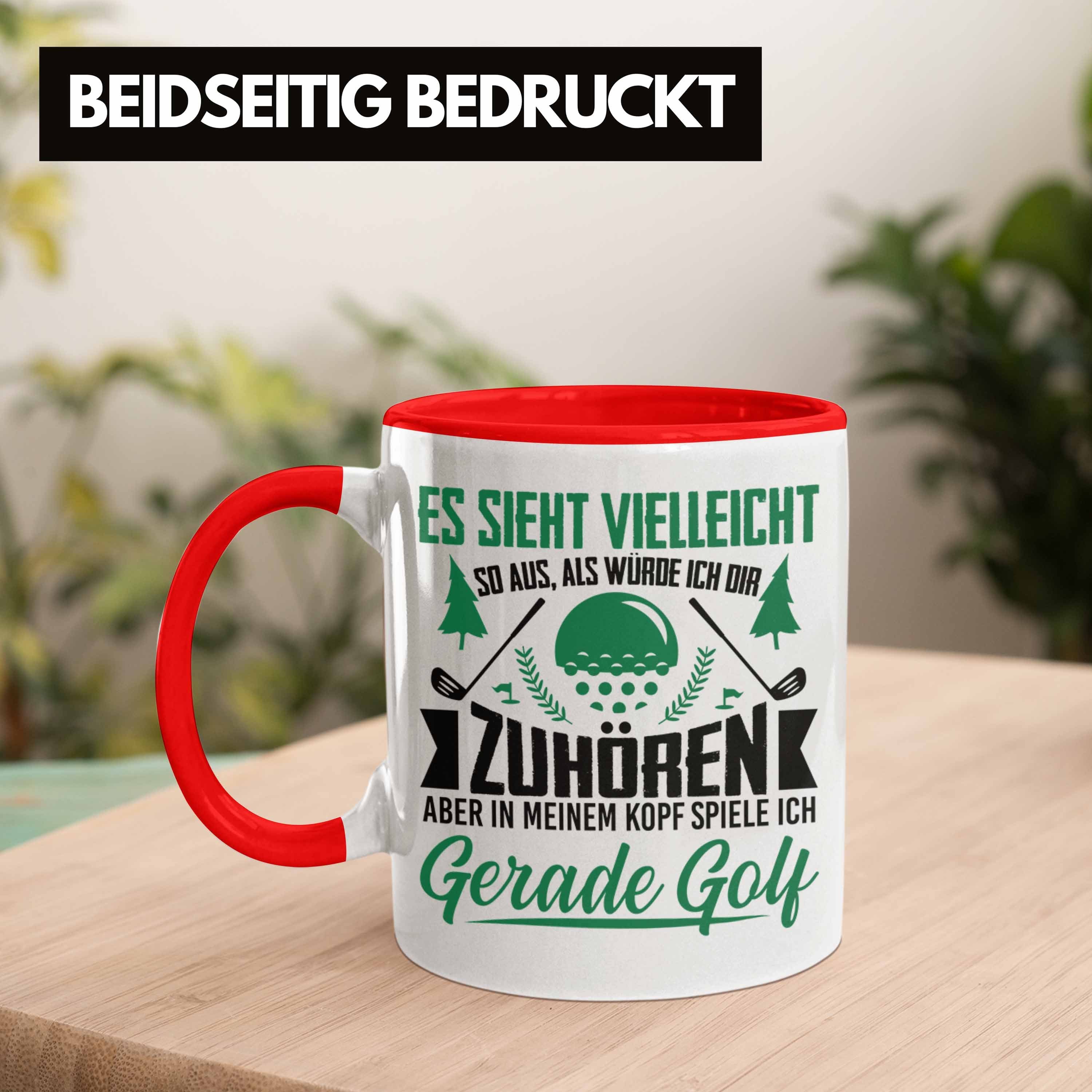 Golf Kaffeetasse Geschenkidee Trendation - Geschenk Spruch mit Rot für Golfer Trendation Tasse Tasse Golfer -