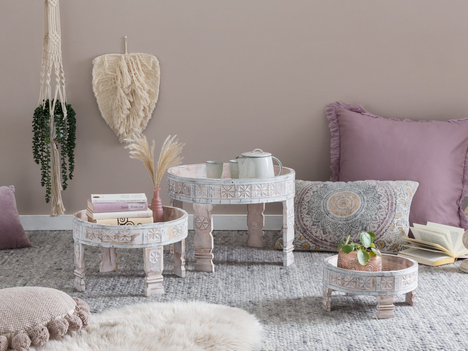 massivum Couchtisch Couchtisch Chakki 3er Set vintage (1-St) günstig online kaufen