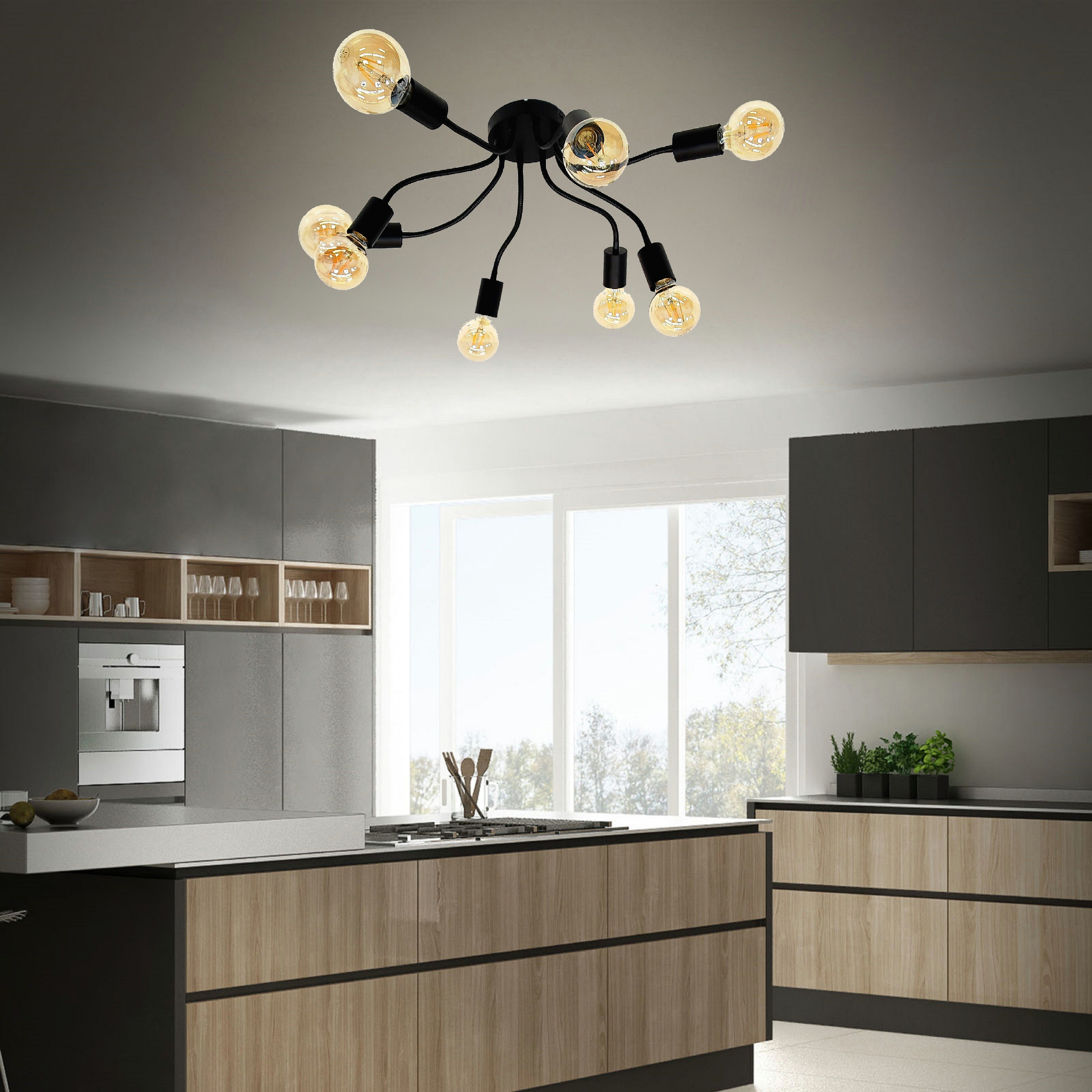 TRANGO LED Deckenleuchte, 8-flg. 1013B-4ASD Deckenleuchte günstig online kaufen