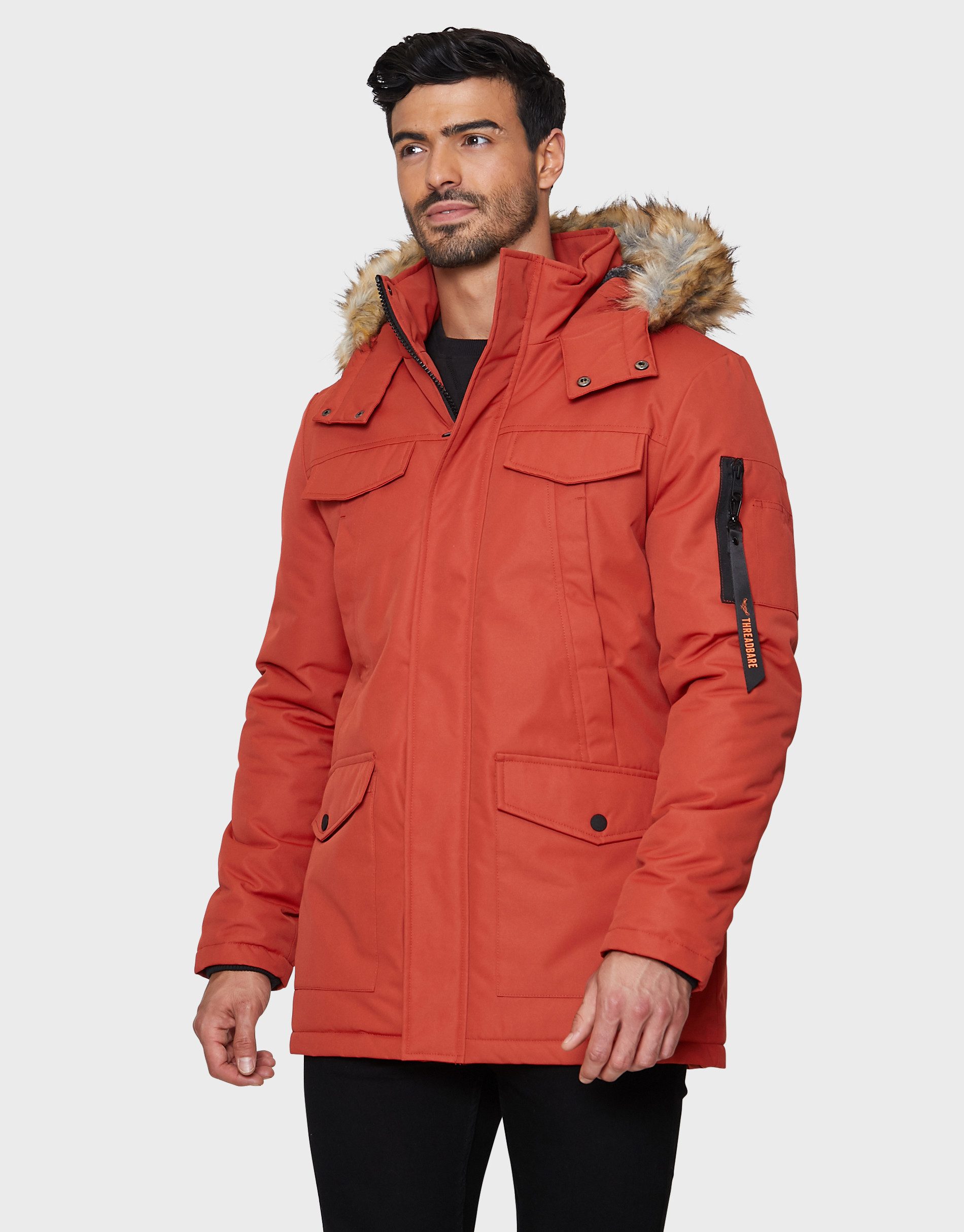 Threadbare Parka mit Kunstfell an der günstig online kaufen