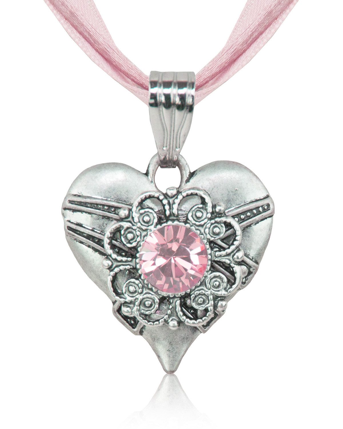 LUISIA® Kette mit Anhänger 'Paula' mit Kristallen von Swarovski®, Rosa günstig online kaufen