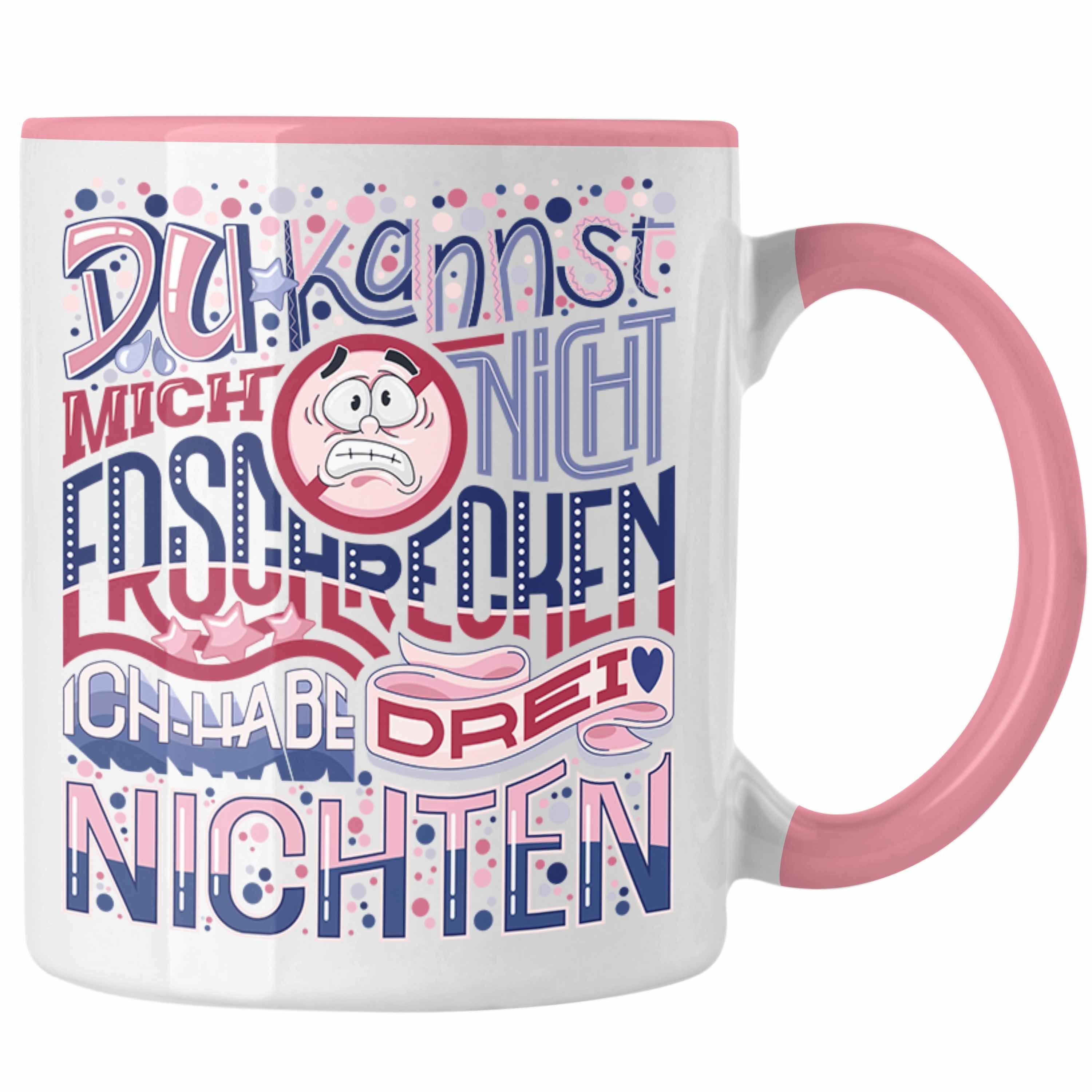 Trendation Tasse Trendation - Tante Geschenk Tasse 3 Nichten Geschenkidee von Nichten an Tante Lustiger Spruch für Tante Rosa