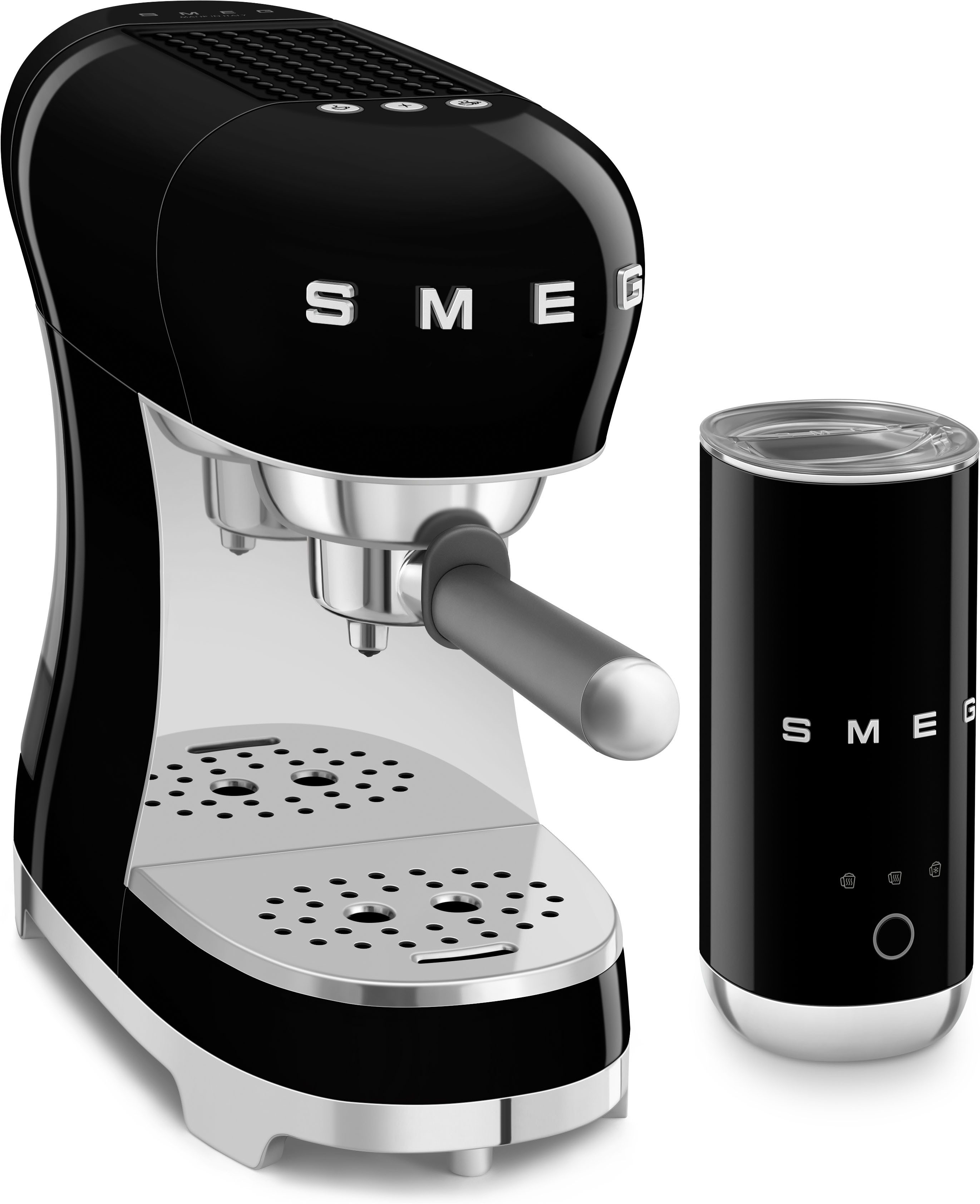 Smeg Espressomaschine ECF12BLEU, inkl. Milchaufschäumer