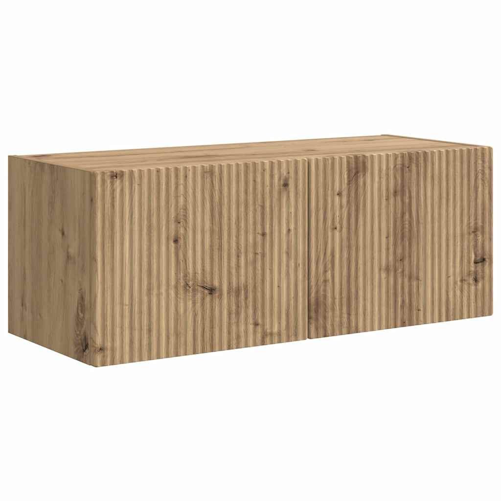 vidaXL TV-Wand TV-Wandschrank 78,5 x 30 x 29,5 cm Kunsthandwerk Eiche, (1-St)