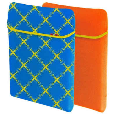 aha Laptoptasche Cover Tasche Schutz-Hülle Case Etui Blau/Orange, Anti-Kratz Sleeve, 2in1 Wende-Tasche, für Tablet PC 10"-11,5" etc.